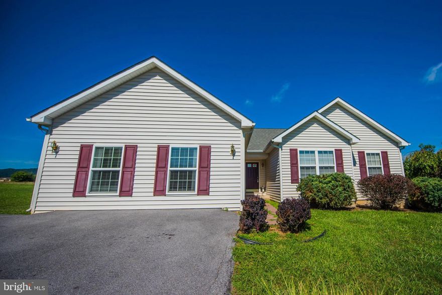 Beautiful rancher in a great location, convenient to I81 yet sits on .82 acres. This well kept home has a two-story shed with a garage door & concrete floor and upstairs with 12' ceilings for office or workshop.  The home also features a Master Suite with separate tub and shower plus large 2nd & 3rd bedrooms in this desirable split bedroom floor plan. Nice yard & deck with view of the mountain.