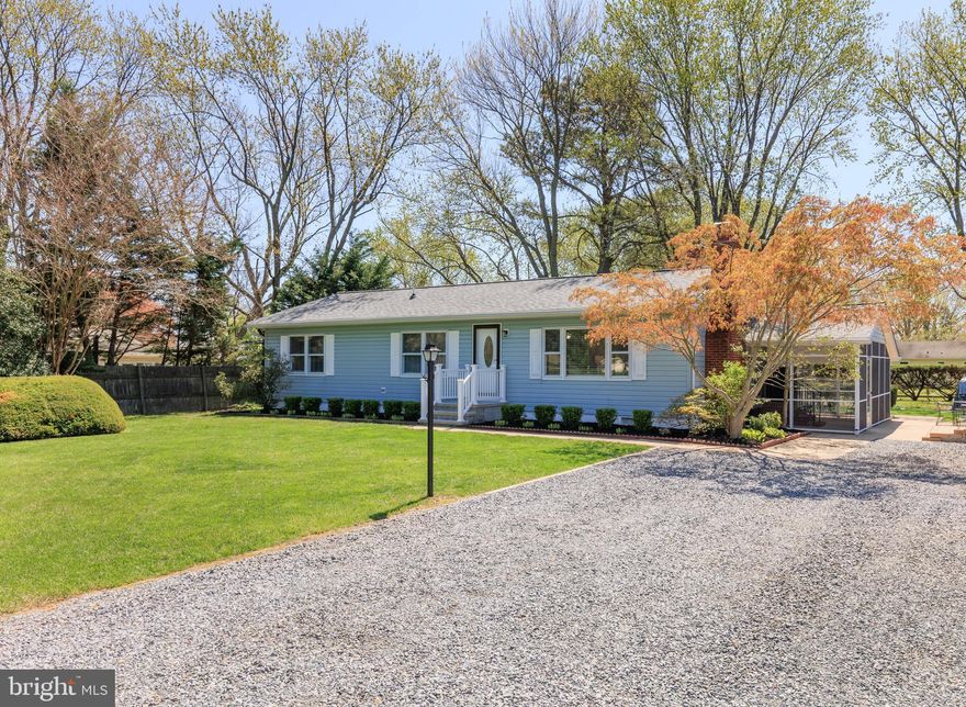 **Welcome to 303 Utah Road – First-Floor Living in Kent Island Estates**
Discover the charm of this beautifully updated home, ideally located in the desirable community of Kent Island Estates, just under a mile from Romancoke Pier. Boasting nearly 1,600 square feet of thoughtfully designed living space, this home sits on an expansive, level lot of over one-third of an acre.

As you step inside, you’ll find recent renovations that enhance both style and functionality. The updated kitchen features luxury vinyl plank (LVP) flooring, while the bathroom showcases stunning new marble floors and a granite vanity. A brand-new roof with a transferable warranty, fresh paint throughout, and a new water filtration system provide peace of mind. Traditional hardwood floors run throughout the home, adding warmth and timeless appeal.

Enjoy outdoor living at its finest with a professionally landscaped yard, a generous paver patio, and a screened-in sun porch—perfect for entertaining or savoring Maryland crabs with friends and family. The oversized driveway and additional gravel parking pad offer ample space for your boat, RV, or multiple vehicles.

A large shed with a workshop (also with a new roof) provides extra storage. You'll appreciate the convenience of this location, just minutes from the Chesapeake Bay Bridge, and close to waterfront dining, dock bars, marinas, and vibrant nightlife.

This turnkey home offers the best of Chesapeake living on Maryland’s Eastern Shore—don’t miss your chance to make it yours!