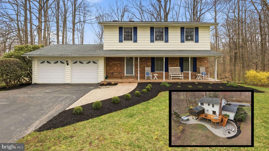 Tucked away on a private 1.33-acre lot in a quiet, well-located neighborhood, this spacious home offers the perfect blend of comfort, style, and everyday convenience—with an easy commute to both Washington, D.C. and Annapolis.
From the moment you arrive, the welcoming front porch sets the tone for relaxed living. Inside, a flowing floor plan stretches across the rear of the home, creating a bright and connected living space ideal for both entertaining and everyday life. The cozy fireside living room opens seamlessly to a beautifully remodeled kitchen featuring a massive center island, stainless steel appliances, and abundant cabinet space—anchoring the heart of the home. A spacious dining area completes this inviting layout, while a second formal living room offers added flexibility for gatherings, a home office, or quiet retreat.
Hardwood floors and tile line the main level, adding both warmth and durability. Upstairs, the primary suite is a true sanctuary, highlighted by a cathedral ceiling that enhances the sense of space and light.
The fully finished basement expands your living options even further—perfect for a recreation room, guest space, or home gym.
Outdoor living is where this home truly shines. Enjoy peaceful mornings or evening unwinding on the screened porch, host gatherings on the large two-tier deck, or relax in the hot tub on the lower-level paver patio—all surrounded by the privacy and natural beauty of your expansive lot.
Complete with a two-car garage and set in a desirable location that balances tranquility with accessibility, this home delivers the space, features, and lifestyle you are looking for.