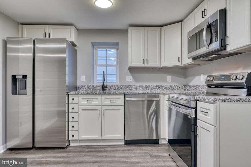 ***UTILITIES INCLUDED (electric and water) with rent*** 
This is a lower-level private apartment in a detached home. The private apartment was just renovated and about 540 sq ft. This 1 bedroom, 1 bath unit is affordable, easy to maintain, and landlord pays for BGE and water. While the unit sits on the lower level, there are a lot of windows that allow for natural light. The bedroom is large, with plenty of space for a queen/king bed, nightstand, and dresser. The bathroom has a tub/shower, subway tile, and a granite topped vanity. The kitchen has stainless appliances, granite counters, garbage disposal, water & ice dispenser. The entire apartment has LVP, but the bathroom has tile. Tentant will have a parking spot off street. There is a shared laundry room on the main level. The laundry room has 2 sets of full-size W/D.
***There is a 2-car garage at the back of the property with power. 1/2 of the 2-car garage is available for rent for an additional $200.00/month IF STILL AVAILABLE. Have your Realtor inquire.
***GPS is taking some people to the wrong property. Be sure you head towards the intersection of Brentwood and Monumental. This property is NOT behind a 7-11.