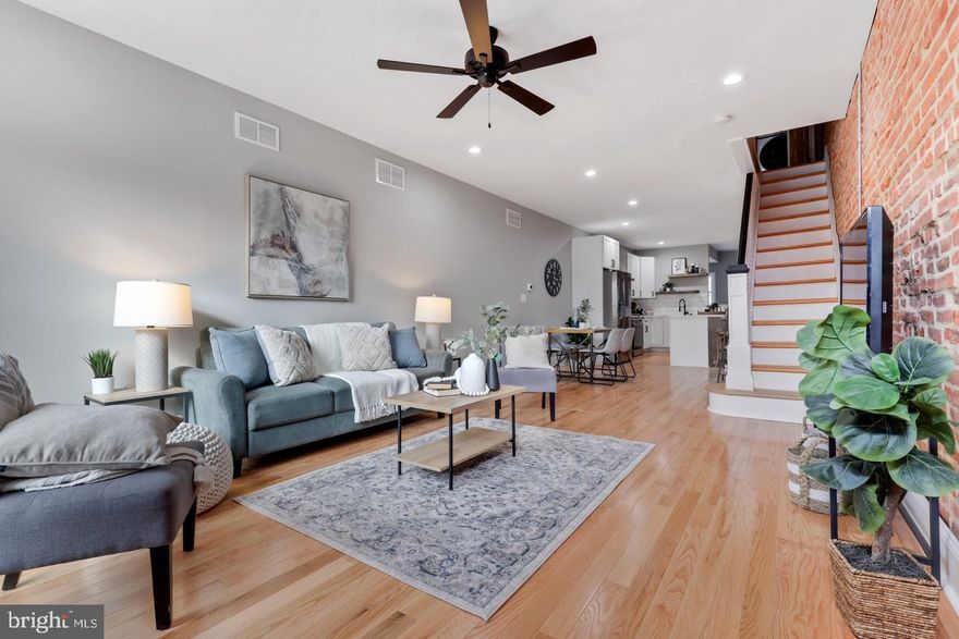 BRAND NEW CHAP RENOVATION WITH OFF-STREET PARKING PAD NOW AVAILABLE. LOCATED IN THE HEART OF BREWERS HILL. GLISTENING OAK HARDWOODS CASCADE THROUGHOUT. ENJOY CUSTOM CABINETRY, UPGRADED TRIM AND PAINT PACKAGE, IMPORTED TILE, QUARTZ COUNTERTOPS, HIGH-END SS APPLIANCE PACKAGE IN DESIGNER CHEF'S KITCHEN WITH LARGE ISLAND. TONS OF NATURAL LIGHT. FINISHED LOWER LEVEL. HIGH CEILINGS. TONS OF STORAGE. WALK-IN SHOWERS. WALK-IN CLOSETS. SPACIOUS 4 BEDROOMS WITH 3.5 BATHROOMS. EXPANSIVE ROOF DECK FOR ENTERTAINING WITH INTERNAL ACCESS - GREAT VIEWS. CLOSE PROXIMITY TO RETAIL SHOPPING, LOCAL DINING, PATTERSON PARK, AND ALL MAJOR HIGHWAYS. SCHEDULE A PRIVATE TOUR TODAY.