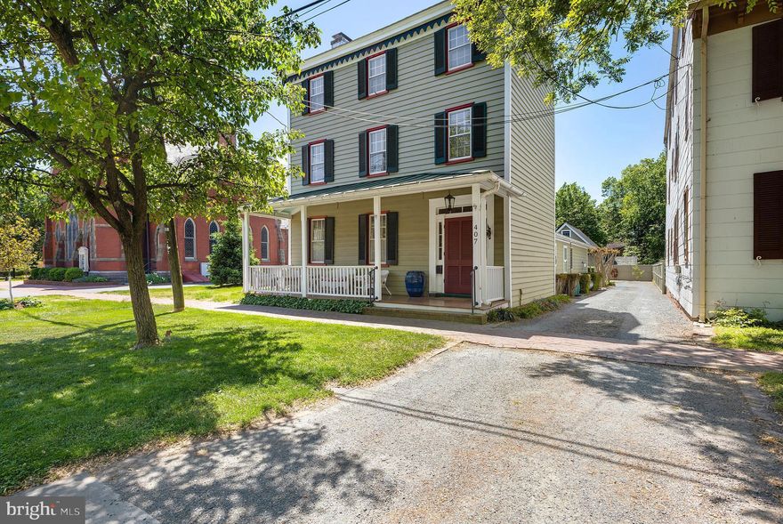 Built in 1780/1840, "Highcroft" is in the heart of the Historic District near the Chester River. A rare in-town property that offers a 2-car garage with a second floor and a long driveway for tons of off-street parking.  # bedrooms, 4 full baths and 1 half bath. Primary bedroom has his and hers private baths.  8.2 kw solar array on the garage. EV level 2 charger.  Easy room flow from front to back for entertaining. Just steps to restaurants, bars, and shops.  This is an ultra efficient "green" house.