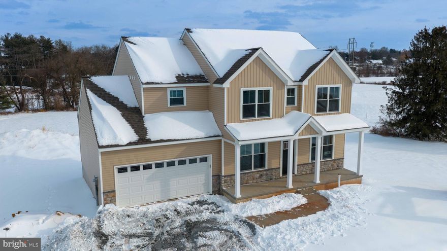 Millwood Custom Homes,  certified energy builder. Opportunity to be the first owner in this brand new home with awesome views on 3/4 acre lot! Upgraded kitchen with a breakfast area and a center island that overlooks the family room. A study is located on the main floor - perfect for a private office. The upper level offers a primary bedroom with a walk-in closet and luxury en-suite bath. Three additional bedrooms, a full bath, and a convenient laundry area completes the upper level. Great location - easy commute to I-83 and Rt. 30. Close to restaurants, shopping, and local amenities.