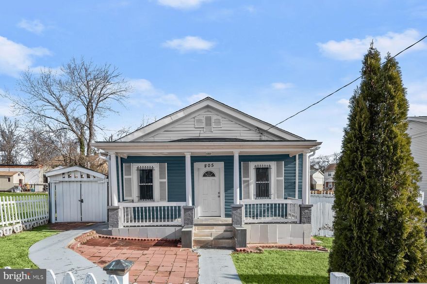 NEW ROOF! Welcome to 805 Eastern Ave, an updated home that stands out in the heart of Capitol Heights. This property has a very large lot and features 4 spacious bedrooms and 2 full bathrooms, providing ample room for a growing family. There is a front porch perfect for enjoying your morning coffee. The caring homeowner has freshly painted this home and made it move-in ready.  This is a back deck as well as an expansive shed and a large lot. Located on a highly desirable large lot, this property has a lovely cleared land, offering abundant space for outdoor activities, gardening, and endless possibilities. Just minutes from downtown DC, this home offers the perfect blend of city convenience and suburban tranquility. New roof with 50 year lifetime warranty. Commuting is effortless with a 15-minute bike ride to Capitol Heights Metro, a quick 10-minute drive to the 495 Beltway, and only 10 minutes to FedEx Field. Don't miss your chance to own this beautifully updated, move-in-ready home. Schedule your showing today and discover everything this exceptional property has to offer! Mortgage savings may be available for buyers of this listing.