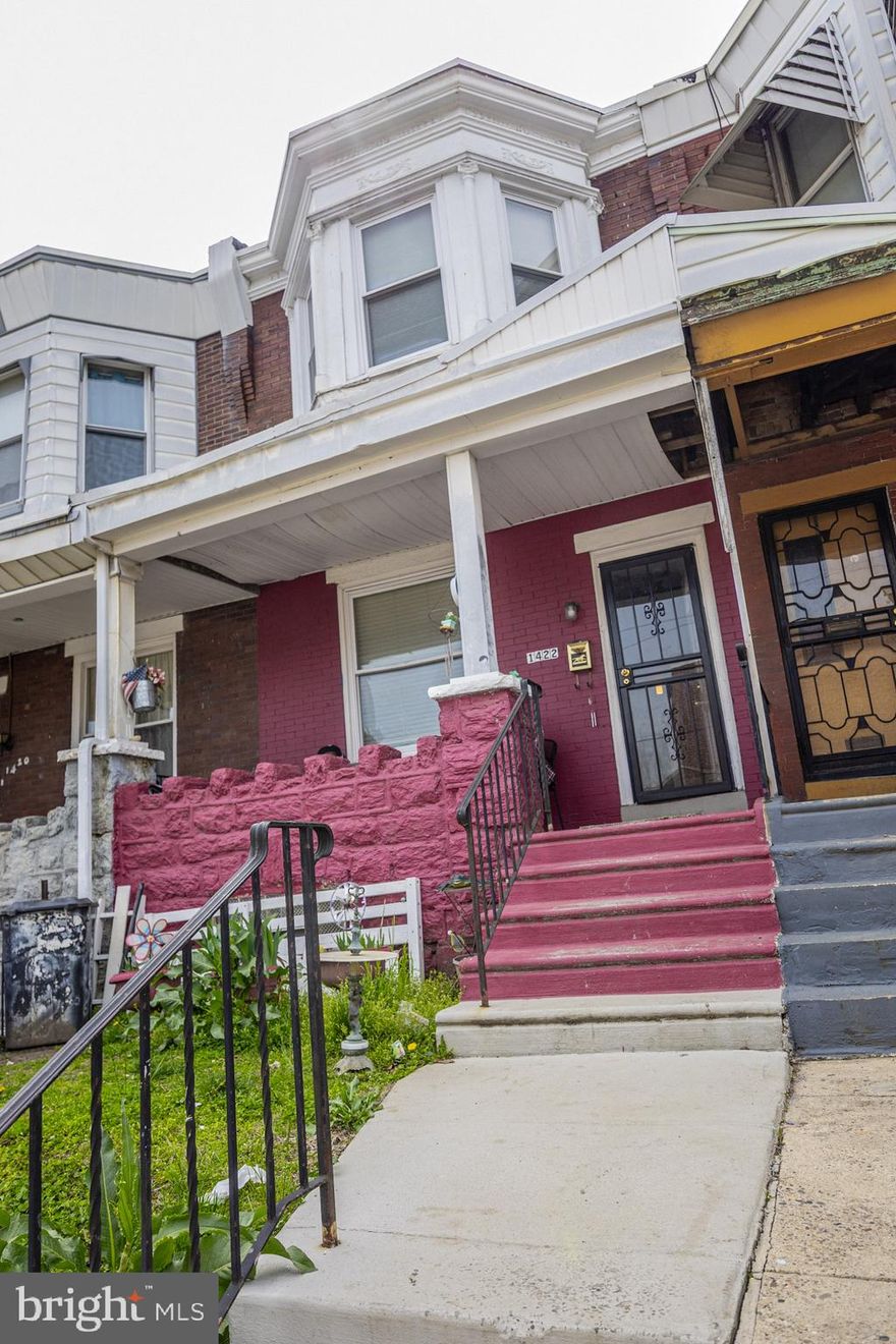 Offering 1422 N Conestoga to the West Philadelphia marketplace.. This 3 bedroom, 1 full bath offers a lot depending on your Endgame... This home is excellent and AFFORDABLE for a first time buyer with vision and ready with a little elbow grease mission. OR investors, this is an easy rental to add to your current portfolio. Open floor plan, updated kitchen with granite counters, CENTRAL AIR, front porch and the list goes on.. The home is being offered in "as-is condition", meaning the seller will not be making any repairs. Schedule your showing today