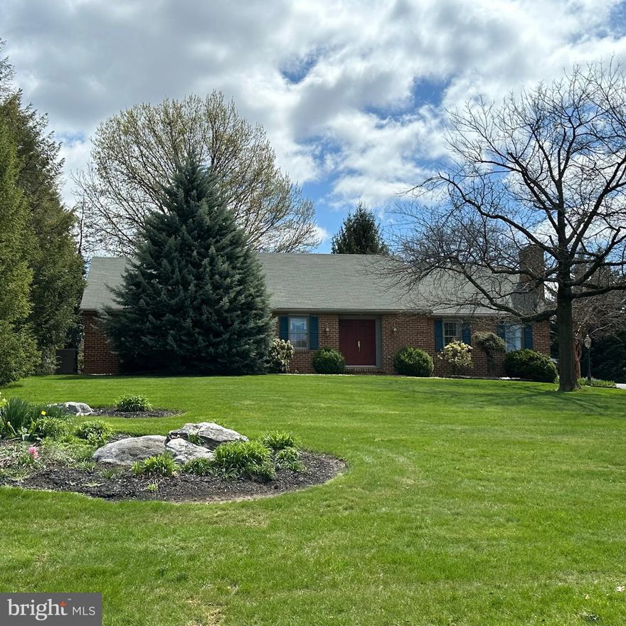 Welcome to this charming all-brick ranch located in the sought-after Orchard Estates neighborhood of Greencastle Borough! This well-maintained home offers 3 comfortable bedrooms, a full bath, and a convenient half bath—all situated on the main level for easy living. Inside, you'll find a spacious layout featuring a warm and inviting family room with a fireplace, a formal dining room for special gatherings, a bright grand room, and a main-level laundry area for added convenience. Step out back to enjoy a peaceful rear patio and beautifully matured landscaping on your 0.48± acre lot. Plus, the oversized, heated two-car garage is perfect for year-round tinkering, hobbies, or storage—no matter the season!