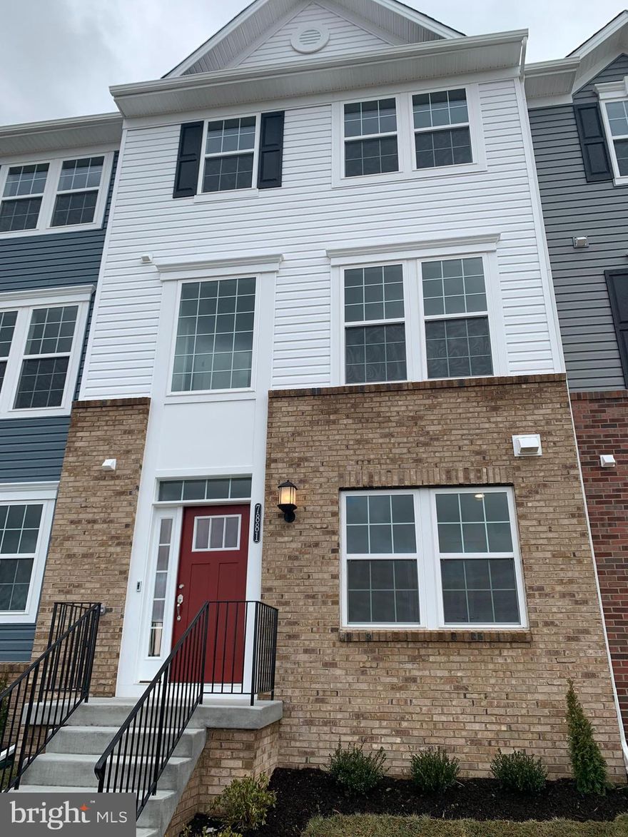 Brand New Luxury 3 Level Town Home. This three-story townhome features a two-car garage with lower-level recreation room with half bath. Main Level is an open layout in the spacious kitchen with big Island, Stainless Steel Appliances, Gas Cooking and lots of storage cabinets including double door Pantry. Dining room/living room and family room with half bath. Recess light on Main Level, Master Bedroom and Hallway. Upper-Level features 3 bedrooms 2 full baths. Master Bedroom with walk in closet. Master bath with double sink and shower. Upper-level laundry and hallway with closet. Can enjoy walking paths, swimming pool and clubhouse and dog park (being built)! Easy access to I-70 and I-695 offers convenient commutes to downtown Baltimore.