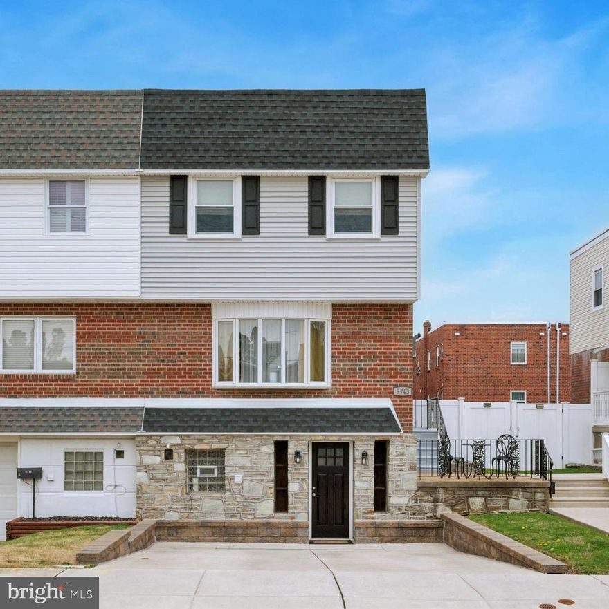 ** Open House on Sunday 4/27 from 11am-1pm! **
Welcome to 9743 Evans Street — a beautifully maintained home tucked away on a quiet, secluded street in the sought-after Bustleton section of Northeast Philadelphia.  From the second you walk up to the house you will see pride of ownership with the updated siding, stone front, updated driveway and sidewalk, manicured lawn and cute side patio area!  Even the sewer line was recently replaced!   Offering 3 spacious bedrooms and 2.5 bathrooms, this property perfectly blends comfort, convenience, and timeless style. 
Step into the inviting living room, where recessed lighting adds a warm, modern touch. A large coat closet offers added storage and convenience and you enter this wonderful home. 
The beautiful eat-in kitchen features stylish wainscoting, appealing paint colors  and crown molding for added charm!  You will soon see why it is a true highlight of this home! The abundance of recessed lighting brightens the space. High end stainless steel appliances, granite countertops, a central island with pendant lighting, and abundant cabinet space make this chef's kitchen both functional and attractive with so much storage and room to prep your meals!  There is an updated powder room on this level for added convenience 
Just off the kitchen you will find the sliding doors leading out to a spacious composite deck. This is the perfect setting for outdoor dining, entertaining guests, or enjoying a quiet evening grilling!
Upstairs, you’ll find three generously sized bedrooms. The owners suite is spacious offering recessed lighting and its own newly updated (2023) full bathroom featuring stylish black/white subway tile.  There are two additional bedrooms with spacious closets and a tastefully updated hallway bathroom with white subway tile, shower and a double vanity sink with granite countertops.  
The finished lower level serves as a versatile family room or bonus living space, complete with recessed lighting and lush carpeting . There is also a laundry area, additional storage under the steps and in the garage, and walk-out access to your private  backyard with covered patio and newer vinyl privacy fence  — ideal for relaxing or hosting gatherings.  
Additional features include central air conditioning, a private 2-car driveway, and a welcoming fully fenced in yard with a storage shed!  Located just minutes from local parks, top-rated schools, shopping centers, and major roadways such as Route 1 and I-95, 9743 Evans Street offers a peaceful retreat with access to so much nearby.
Whether you're a first-time buyer, a growing family, or simply looking for a peaceful suburban vibe within city limits, this home delivers it all. Don’t miss your chance to call this stunning home yours — schedule your showing today!
** Please submit all best and final offers by 2pm on Monday, April 28.**