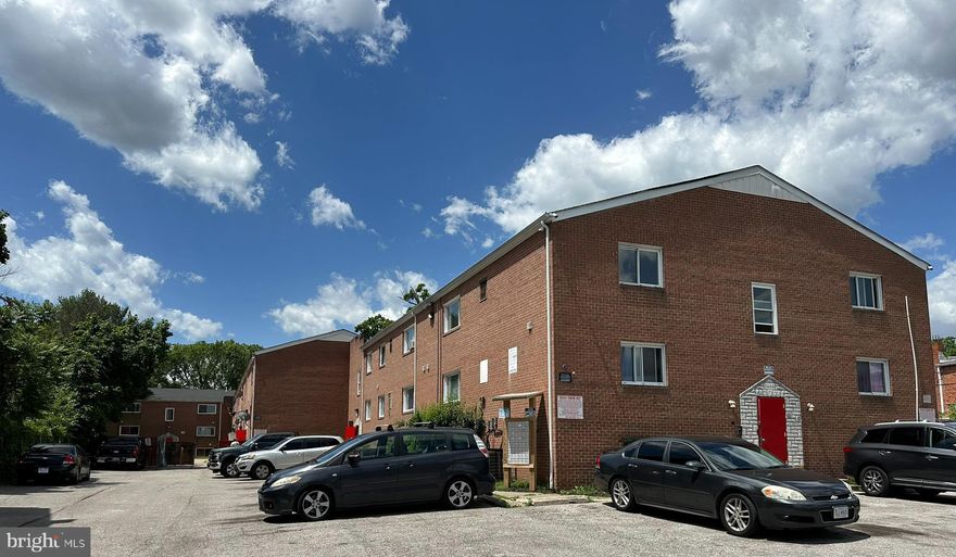 List price to be opening bid at online only auction.  Online auction to be conducted on Auctioneers website. Additional photos can also be found on the auctioneer's website.  Bidding begins Saturday, July 6th & ends Thursday, July 11th, 2024 @ 1:00 PM.  A great opportunity to purchase a 46,565+/- SF multifamily apartment building on a 1.07+/- Acre Lot. Nearly all of the units are rented with Section 8 tenants. The buildings are configured with 45 residential apartment units and the buildings are all two story with stairs. There are 40 2-bedroom units and 5 1-bedroom units. All the units are lead free and the currently rented units have all been updated. The Rental Property License is for 44 units. There are approx. 30 parking spaces and there are several laundry rooms throughout the complex.  The exterior of the buildings are all brick. The property is zoned R-6.   Location: The property is located along the west side of Denmore Avenue, between Spaulding Ave. & West Garrison Ave. Denmore Avenue is a one-way, one-lane street with a southeasterly traffic flow. It is conveniently located near Park Heights Ave. which gives easy access to shopping, restaurants and retail establishments.  There are bus stops nearby. **Current Gross Monthly Rent of $49,153** **Current Gross Annual Rent of $589,836**.
Per the seller:  **Potential Gross Monthly Rent of $52,809** **Potential Gross Annual Rent of $633,708**
Currently 4 of the units are vacant and 2 pending occupancy. Unit features: All currently rented units have been updated. Each unit has a newer central A/C system, a modern thermostat and a furnace for forced hot air heat. They all have laminated wood floors. Approx. Current Tenant Occupancy: Section 8 vouchers - 72%, Other rental assistance programs - 18%, Market Tenants - 10%.