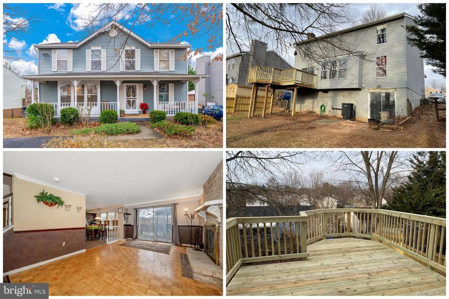 With one of the largest footprints in the community at 1,908 above grade square ft and a walk out unfinished basement this home has all the space you are seeking!  Check out the sprawling front porch and BRAND NEW deck, they are the perfect outdoor entertaining spaces!   As you step inside you will fall in love with the square basket pattern hardwoods. The traditional colonial layout is perfect for your families needs, with a formal living room that can be used as a playroom/craft room/office and family room there is plenty of space for everyone.  The wood burning fireplace is sure to keep you cozy all winter. Head upstairs and you will find an extra large owners suite and 3 other good sized bedrooms. The basement is waiting for your imagination to transform it into the perfect man cave, guest suite or rec room.  The HVAC and hot water heater are about a year old. This home is nestled in a cul-de-sac and is conveniently close to schools, restaurants, parks, shopping, transportation & major routes, 40, I-270, I-70 & I-15, perfect for commuters!  Don't let this one get away!