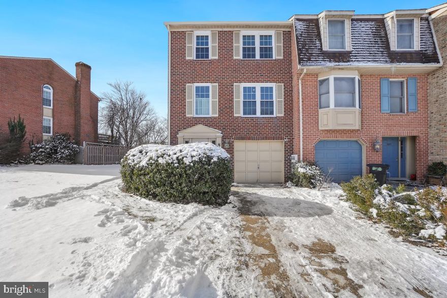 DEADLINE FOR OFFERS- Monday January 27th at 3PM
Welcome to 8015 Hollow Reed Ct! This stunning end-unit brick front townhome is located in desirable Frederick! Enjoy over 1,700 square feet of living space on 3 levels with 3 bedrooms and 2.5 bathrooms including a garage. The home is well maintained with fresh paint throughout, NEW windows and exterior doors Dec. 2024, Fence 2023, and HVAC 2022. Lower-level entry with large rec room including a cozy wood burning fireplace and walk-out to the outdoor patio and fully fenced backyard. Garage access on this level as well. The main level includes beautiful wood flooring with formal living and dining rooms. The living room is bright and spacious with access to the oversized back deck and yard. The formal dining room is ample with plenty of room for entertainment. The eat-in kitchen is upgraded with stainless steel appliances, NEW (2025) quartz countertops, and beautiful tile backsplash. The upper bedroom level includes a primary suite with walk-in closet and private ensuite bath. The secondary bedrooms are well appointed and share a full bath. Ideally located minutes to major commuter routes and public transit. Close to shops, restaurants, and local entertainment venues. Just a stone throw to Downtown Frederick. Community amenities include swimming pool, playgrounds, walking paths, tennis courts and much more. Schedule your showing today!