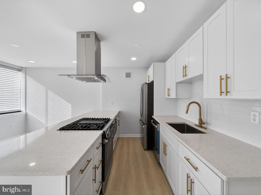 Welcome to this charming 2-bedroom, 1.5-bath  updated through out this condo on the 4th floor of a mid-rise building in one of Arlington's most desirable neighborhoods. The condo fee conveniently includes all utilities, and the unit comes with two parking passes and a separate storage unit for added space. Residents enjoy access to great amenities including a gym and a renovated penthouse community room with sweeping views of DC and Virginia. Updated kitchen with quartz counters new California White SPC flooring, recess lighting through out,  updated bathrooms and more. with interest rates coming down don't wait for more competition and stat your new year on your new place!!