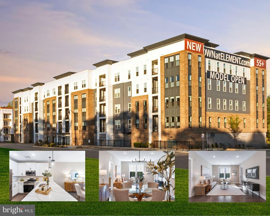 New Phase at Element at Mill Creek! Building B, The Banyan, is already half-sold, featuring lounge areas, party room, 2-story clubroom, upper & lower terraces, and more! Start your exciting new chapter in this amenity-rich 55+ community located minutes to downtown Annapolis, shopping, waterfront dining and Bay Bridge. Spacious home with large private balcony boasts desirable southern exposure and showcases stylish design upgrades throughout. Includes true chefs kitchen, huge owners closet, reserved parking. Low condo fee. Tour this stunning home and the building's incredible amenities today! Virtual staging used to show space & layout.
