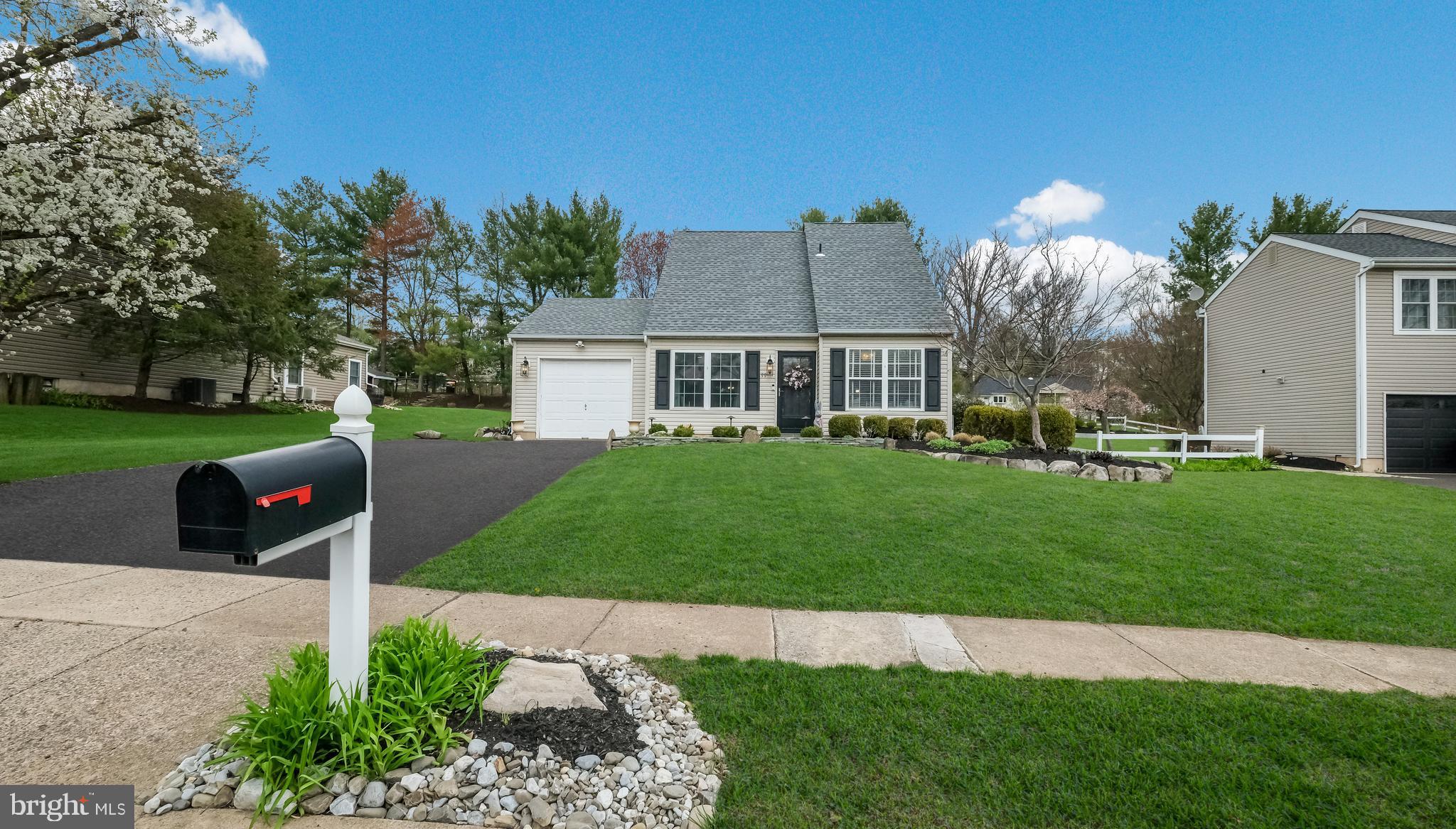 Fall in love with this sparkling,UPDATED Cape Cod in desirable Lindenfield! Walk to North Branch Park or walk the new Lindenfield Parkway Trail! Filled with natural light, this sweet home will "Wow" you! The HUGE Kitchen features stunning Veneer Stone Detail and a LARGE ISLAND for all to gather. The Gourmet Kitchen is OPEN to the Dining Room giving you lots of space for entertaining. The Updated Kitchen features Newer Stainless Appliances, Butcher Block Countertops and Sliding Doors leading to the Bluestone Patio with a veneer Stone Wall and Lush Backyard. Relax under your Awning on a Spring Day and enjoy your very own POND that even has a Bullfrog! Just off the Dining Room is a cozy Family Room that invites you to unwind and relax. There is a Convenient FIRST FLOOR Bedroom/Office with a Bay Window, Built-ins, and a crisp white Updated Powder Room. The Attached Garage is conveniently located just off the Dining Room making it easy a breeze to bring groceries straight into the Kitchen. Upstairs, you'll find two generously sized bedrooms with charming decorative molding and a full bath—perfect for creating a cozy retreat or a stylish guest space. The Primary Bedroom includes a Walk-in Closet offering plenty of space for extra storage. The Upstairs Laundry Room is located just off the Full Bath making everyday chores a breeze. Mature landscaping and the backyard "oasis" give you lots of space for outdoor living and entertaining! Ideally situated near Peace Valley Park, Chalfont Borough, Historic Doylestown and Montgomeryville. This is the charming home you've been looking for, with beautiful outdoor spaces that are perfect for relaxing! ****Professional photos will be uploaded tomorrow.