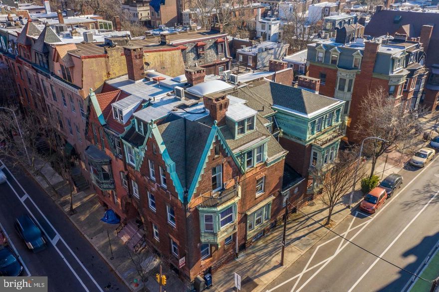 Here is your chance to own a piece of Philadelphia history! Now available is an historic gem built by famed architect Frank Furness during the 19th century. This renovated 9 unit building consists of five studio units, three 1 bedroom 1 bath units and one 2 bedroom 1 bath. In the basement, you will find a storage room and a shared Laundry room. Large windows, high end finishes, beautiful fireplaces and a beautiful shared private terrace are a few of this historic Frank Furness buildings perks. Besides the building, this prime Rittenhouse/Fitler Square location is amongst the best in the city! Close to Fitler Square Park, the Schuylkill River Trail, Rittenhouse Square Park and some of the best restaurants in city make this a consistent rental that tenants continue to want, a feature that landlords LOVE... EASY TO RENT!! Units 1,2,3,4,5,6,7,9 are all rented with unit 1 currently being advertised. Inquire with realtor about rent roll, expenses and video of the property for a better view !