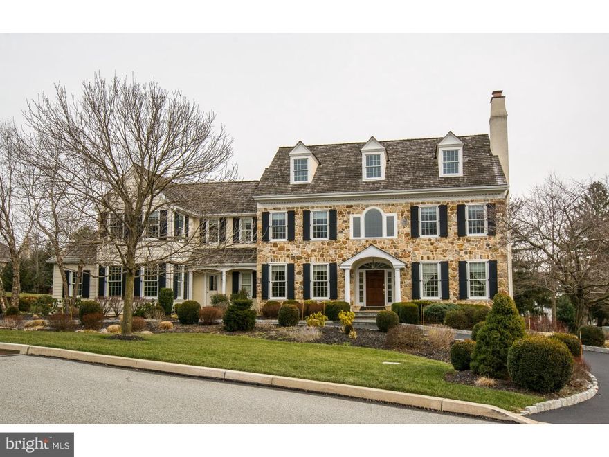 Welcome to one of the most desirable addresses on the Main Line ? Saybrook! Spectacular custom home built by Bentley Homes and designed by McIntyre Capron Architects, this 5 Bedroom, 3.3 Bath manor home features impeccable quality both inside and out. Enter the property on a horseshoe shaped driveway leading to a flagstone walkway and arch-covered Mahogany front door with glass panel surround. Inside, the first floor features a front to back center hall Foyer, flanked by a Formal Living and Dining Room. There's a Formal Powder Room, Study with custom cherry details and window seat, Gourmet Kitchen with a Wolf 6 burner cooktop, Sub-Zero refrig, and granite covered island with seating, Butler's Pantry with wet-bar and built in wine cooler, and Breakfast Room with door to the rear flagstone patio. Open Family Room with a full height fieldstone fireplace, built in entertainment area and surround sound stereo system. An oak treaded, turned staircase with landing leads to the second floor and Master Bedroom Suite with Sitting Room, double walk-in closets, marble Bath with glassed in shower, Jacuzzi tub, his & her vanity areas and separate toilet room. The hallway leads to 4 additional Bedrooms and 2 full Baths. There is a separate back staircase with overhead skylight which leads to the Kitchen. Oak stairs lead to the daylight, walk-out Lower Level featuring a Recreation/Game Room, Sitting/TV Area, separate Bar Area, temp-controlled 2000 bottle custom cedar Wine Cellar, and Powder Room. There is also a large unfinished area for storage and utilities. Other exceptional features include wide oak hardwood flooring throughout most of house, custom trim and molding upgrades throughout, deep window sills, 10' and 9' ceilings in much of the house, built-in stereo system, state-of-the-art security system, a holiday light package with timer for all windows throughout, whole house Generator, professional landscaping with perennial gardens, built-in lawn & garden irrigation system, stone patio with Lynx grill and fire-pit, and large flat rear yard for entertainment and play. This house is in impeccable condition, lightly lived in and shows like a model. Saybrook's coveted location is convenient to major highways, upscale shopping boutiques, sophisticated dining and historic attractions. It is serviced by the award winning Tredyffrin/Easttown School District, recognized for its dedication to outstanding educational performance. This home offers the "Best of the Best"!