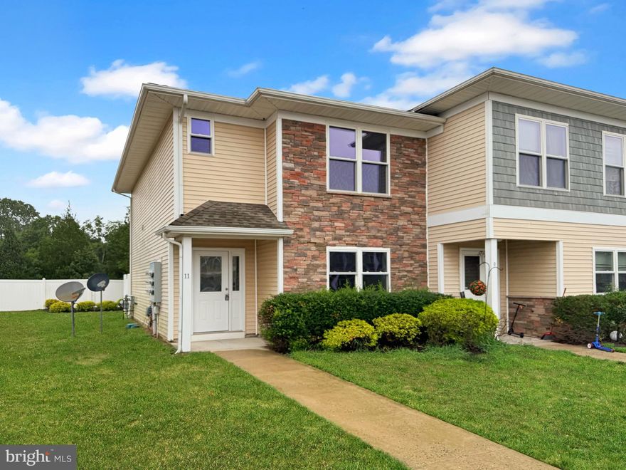 Step into this beautifully refreshed 2-bedroom, 2.5-bathroom end-unit townhome located in the sought-after Whitaker Walk community of Millville. The first floor welcomes you with newly installed luxury vinyl plank flooring that flows throughout the open living and dining areas. You'll also find a convenient half bathroom on this level, perfect for guests. The kitchen comes fully equipped with all appliances included, and just off the rear is a private back patio with a privacy fence panel—a great spot to relax or entertain.

Upstairs, you’ll be impressed by the high ceilings that add a sense of space and openness. Both bedrooms feature their own full bathrooms, offering comfort and privacy for all occupants. One of the bedrooms also includes a walk-in closet for ample storage. New carpet has been installed on the stairs and throughout both bedrooms, while a laundry/utility room on the second floor adds everyday convenience. The washer and dryer are also included.

Freshly painted throughout, this home offers a clean, modern feel in a quiet, well-maintained community. Don’t miss your chance to call Whitaker Walk home—schedule your private tour today!