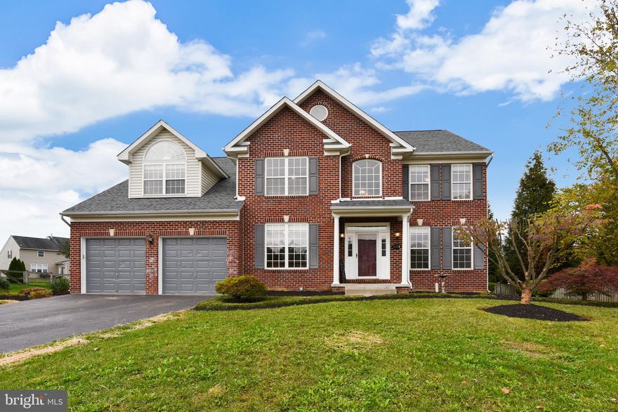 Welcome to Green Hill Manor! Beautiful brick front home on quiet Cul-de-sac. 5 bedroom/3.5 baths featuring large eat in kitchen, morning room and adjoining family room with gas fireplace. Formal living room and dining room. Home office and laundry on main level. Large master bedroom with walk-closet. Master bath has soaking tub and dual vanities. Upper bedrooms have jack and jill bathroom. Freshly painted, New carpet and New Roof in Oct. 2020. Unfinished basement for buildout and has rough-in for plumbing. Large fenced in back yard great for entertaining. Convenient to I-70 and I-270.