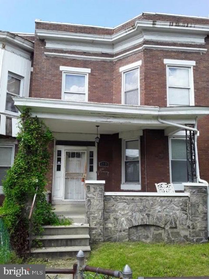 Take advantage of this awesome opportunity to won this value priced home.  Rooms are spacious, with a full bath on each floor and fully fenced yard.  Convenient location, just a short drive to downtown Baltimore.  Property Strictly Sold As-Is.  Home inspection for informational purposes only.   EMD is equal to 1% of offer amount.  Please use Showing Time to schedule a tour, daily between 8 am - 6 pm.