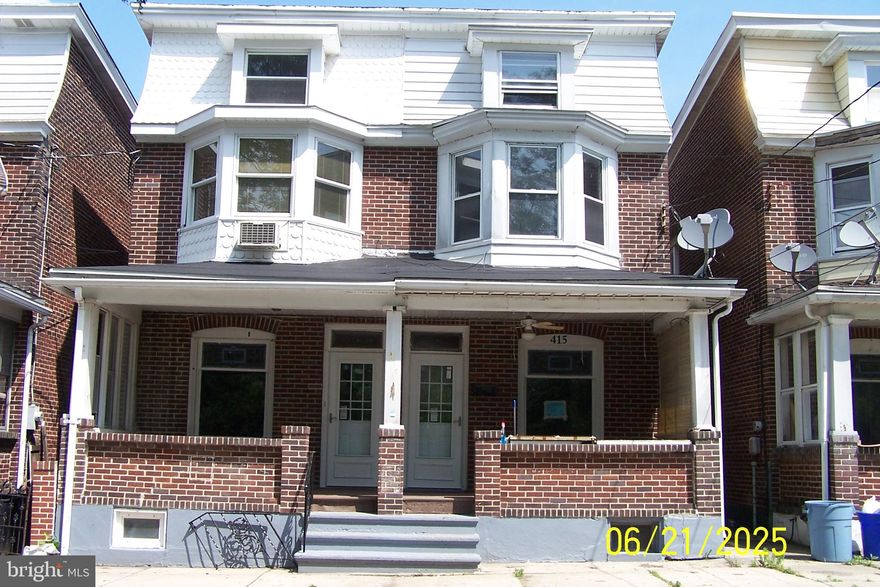 Double brick home converted to one, features modern eat in  kitchen with full array of appliances, formal dining room, double living room, family room, 6 bedrooms & 2 full baths. Front & rear porches  fenced yard, 2 full sized garages. All rooms have laminate plank floors & painted walls. 2-200 AMP services, electric  & oil heat sources . Front windows have  vintage stained glass tops that add to the old world charm.
  2- 13x13 unheated attic storage areas are a bonus along with large basements for plenty of space to store your things.. Ceiling fans & wall AC  in LR. This Dutch Hill home has so much to offer! Ask about free college for Tamaqua graduates.