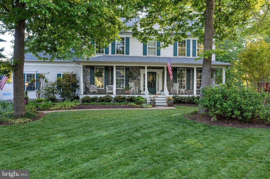 *** ALL OFFERS DUE AT 8PM ON MONDAY  AT 5/30 EST ***  A GORGEOUS  stone-front home with a front porch,  tucked away on over a half acre of land  5 min. from the Fairfax County Parkway!  We call this "rural suburbia" - enjoy the benefits of living with NO HOA in a quiet location  where you can enjoy any host of animals & yet be moments away from shops & restaurants & within EASY commute distance to DC, Pentagon & Ft. Belvoir! This house will TAKE YOUR BREATHE AWAY the moment you see the large open front porch,  stone front, mature trees & note that your home  backs to parkland & has a stream running through it. This 4 bedroom, 3.5 bath custom home has only had 1 owner & is full of custom touches which add character & charm to it.  Relax for a moment on the large open "southern living style" front porch before you head into the wide open foyer & enjoy the light & space of the 9' ceilings! A living room is located off the right & the large dining room to the left.  But it is the large open back family room & gleaming white kitchen with huge windows to your very own private backyard where life & living take place.  You can enjoy rooms full of gleaming wide plank hardwoods, plantation shutters & convenient stainless steel cooktop, oven & appliances. The kitchen has an island, a specially designed extra large & deep kitchen window, a pantry & is truly thoughtfully designed to maximize the use of this important space.  The family room also has a lovely stone fireplace & keeps you toasty warm in winter with its propane fireplace!  Out back enjoy a large deck, flat fully fenced-in yard & a large shed with its very own front porch too. Use the shed for garden tools, pets or storage! Upstairs is a lovely large convenient laundry room along with 4 good-sized bedroom, updated bathrooms & an extra study area off the the master bedroom along with an extra large walk-in closet. Moving downstairs you will enjoy the large open expanse of the family room with it large walk-out to the backyard. 2  extra large full egress windows also flood this area with light. There is also a full bathroom downstairs along with a very large storage room complete with rows of built-in shelves.  New roof in 2012 / Wrapped exterior facia boards / Underground sprinklers are just a few of the conveniences! This home is within a short distance to many wonderful parks, the Laurel Hills Golf Course & the Workhouse Cultural Center.   Easy access to I-95, the Fx County Parkway, Lorton VRE, Commuter lots & bus service too.
