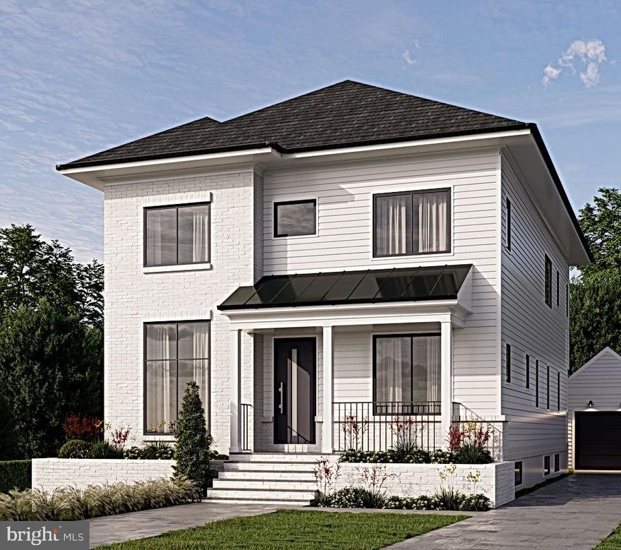 Welcome to your forever home in the heart of Lyon Park, a thoughtfully crafted new build by MR Custom Homes, scheduled for delivery in December 2025. With over 5,000 square feet of beautifully finished living space, this six-bedroom, five-and-a-half-bath home effortlessly combines refined design with everyday comfort on a charming 0.13-acre lot.

The home’s elegant curb appeal makes a lasting impression featuring a flagstone front porch, classic brick and Hardi-Plank siding, and generous oversized windows that flood the interior with natural light. Inside, 10-foot ceilings, rich 4” white oak engineered hardwoods, upgraded millwork, and curated designer lighting set a sophisticated tone throughout.

The welcoming foyer opens to a flexible layout ideal for both entertaining and quiet family time. A private library offers the perfect work-from-home solution, while the formal dining room connects seamlessly to the gourmet kitchen through a stylish butler’s pantry. The chef’s kitchen boasts custom cabinetry, striking quartz countertops, and top-of-the-line Wolf and Subzero appliances. It flows effortlessly into a sun-filled family room with a cozy gas fireplace, a casual dining area, and a well-appointed mudroom. A screened-in porch extends your living space outdoors, perfect for morning coffee or evening wind-downs.

Upstairs, you’ll find four generously sized bedrooms, including a primary suite that’s a true retreat. Enjoy a spa-inspired bathroom with a freestanding soaking tub, a walk-in shower, and a custom-built walk-in closet designed to impress. A conveniently located laundry room with built-ins adds a touch of everyday luxury.
The top floor offers flexible loft space, whether a playroom, teen lounge, or quiet reading nook, along with an additional bedroom and full bath. The fully finished lower level features a spacious rec room with wet bar, a fitness room, and a private guest suite, ideal for hosting family and friends with ease.

Located in one of Arlington’s most sought-after neighborhoods, this home offers an unmatched lifestyle in a welcoming community with easy access to Clarendon, parks, restaurants, and commuter routes.