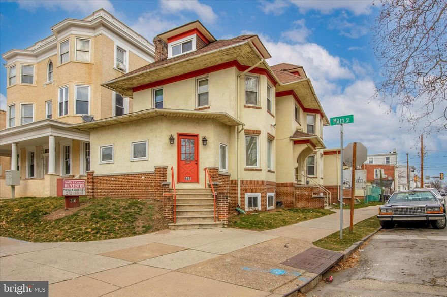 Welcome to 601 W Main St - a mixed-use building located in  rapidly developing, red hot Downtown Norristown.  Get in now and take advantage of this economic change.  This large corner building currently features 4 efficiency apartments, a former dental office, a large attic space (could be a 2 bedroom or large 1 bedroom unit) and detached garage.  All 4 apartments are occupied and tenants would prefer to stay if possible (3 are on a month to month basis).  The detached garage is currently rented at $125/month.  All the leases are below current market values.  Currently the owner pays heat, water and sewer.  If the office is rented as is, the building would be operating at an estimated 9% cap rate, with room for increased rents or potential conversation of office to residential.  Great return in this market!!  The office space has been fully rewired and does have AC.  The boiler for the building is brand new (2023) and the chimney was recently certified.  Two of the apartments have their own entrances.  Don't hesitate on this cash cow with considerable future potential.  A welcome addition to any Investment Portfolio.