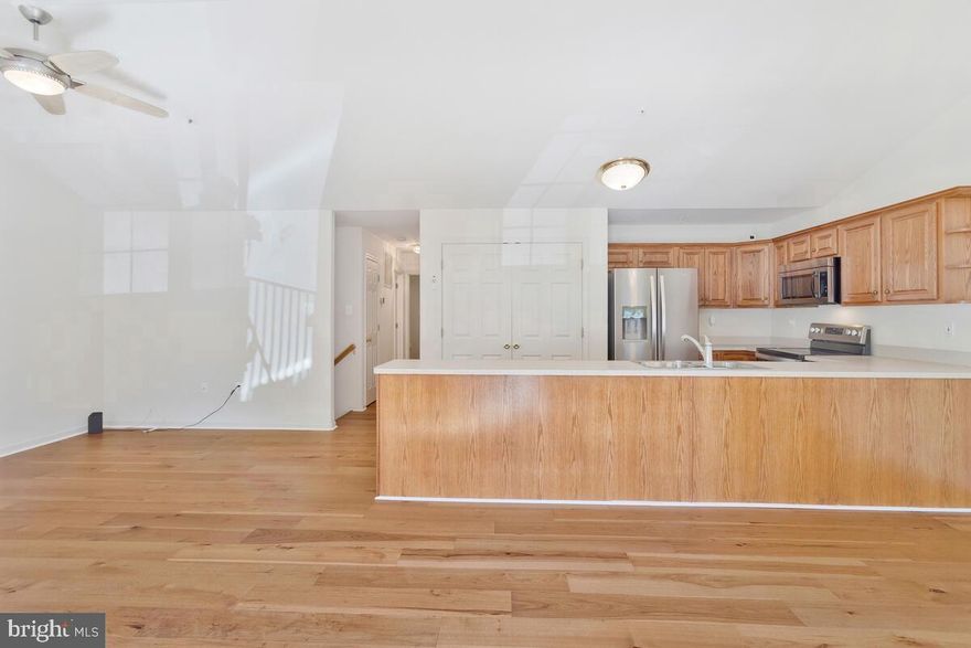 Perfect central Calvert location for commuters! This Prince Frederick home offer convenient access to DC, Andrews AFB, Waldorf, Annapolis, or PAX.  Featuring new kitchen appliances, new wood floors, fresh paint, and an open-concept layout with vaulted ceilings and abundant natural light. The main level includes the primary suite with walk-in closet and ensuite bath with walk-in shower. The second bedroom offers a double closet, access to a private covered porch and access to a full hallway bath.  A  second laundry hook-up is also located on the first floor - making one story living possible. The basement boasts a large finished space (25’x16’) with a separate entrance, closet, & full bath, ideal as a third bedroom, office, or playroom. The unfinished section offers extra storage & a second laundry area with washer/dryer.
The private location includes two(2) assigned parking spaces directly in front of the home with plenty of nearby visitor spots. Rent includes all lawn maintenance, all exterior home maintenance, trash pick-up and basic CABLE TV. Community perks include public water and sewer, access to the community Gazebo, grill and Tot play area. Available MARCH 1st. One-year lease, minimum credit score of 650 and income 2 x's the monthly rent required. No pets.