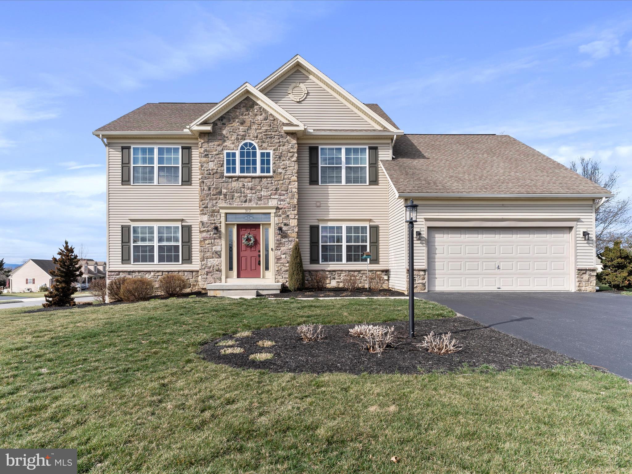 Welcome home! This beautiful home shows better than a model. The home is perfectly situated on a slightly elevated corner lot which includes a private fenced rear yard. As you walk in you will find yourself in your beautiful grand foyer. To the right is an office that has an abundance of natural light streaming in through your large windows. To the left of the foyer is the formal living room that flows into the formal dining room. The well-equipped eat-in kitchen includes plenty of space that any chef would enjoy. There is a large pantry that insures plenty of storage. This area flows seamlessly into the great room and a bonus room that has windows around three walls which allow the views of nature to seep inside. The door off the "window nature room" allows for easy access to a patio that is awaiting you just in time for all your summer entertaining. There is a conveniently located half bath on the main level for guests. Looking for a man cave/bar room/playroom? I have something for you! A partially finished basement that has a large room, stone fireplace, additional bathroom, separate room for gym or additional office AND an unfinished area for a workshop or storage. The upper level has 4 spacious bedrooms with the primary bedroom having a walk-in closet. All rooms are ample sized and feature custom accent walls included a brick feature. There are 2 full bathrooms and laundry on the upper level. Why build when you can have this move-in ready beauty that features too many upgrades to mention? If you want custom, call us for your tour. Please remove shoes upon entering. Thank you for touring.