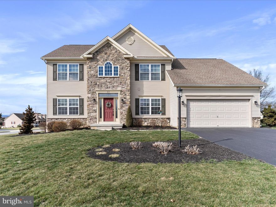 Welcome home! This beautiful home shows better than a model. The home is perfectly situated on a slightly elevated corner lot which includes a private fenced rear yard. As you walk in you will find yourself in your beautiful grand foyer. To the right is an office that has an abundance of natural light streaming in through your large windows. To the left of the foyer is the formal living room that flows into the formal dining room. The well-equipped eat-in kitchen includes plenty of space that any chef would enjoy. There is a large pantry that insures plenty of storage. This area flows seamlessly into the great room and a bonus room that has windows around three walls which allow the views of nature to seep inside. The door off the "window nature room" allows for easy access to a patio that is awaiting you just in time for all your summer entertaining. There is a conveniently located half bath on the main level for guests. Looking for a man cave/bar room/playroom? I have something for you! A partially finished basement that has a large room, stone fireplace, additional bathroom, separate room for gym or additional office AND an unfinished area for a workshop or storage.  The upper level has 4 spacious bedrooms with the primary bedroom having a walk-in closet. All rooms are ample sized and feature custom accent walls included a brick feature. There are 2 full bathrooms and laundry on the upper level. Why build when you can have this move-in ready beauty that features too many upgrades to mention? If you want custom, call us for your tour. Please remove shoes upon entering. Thank you for touring.