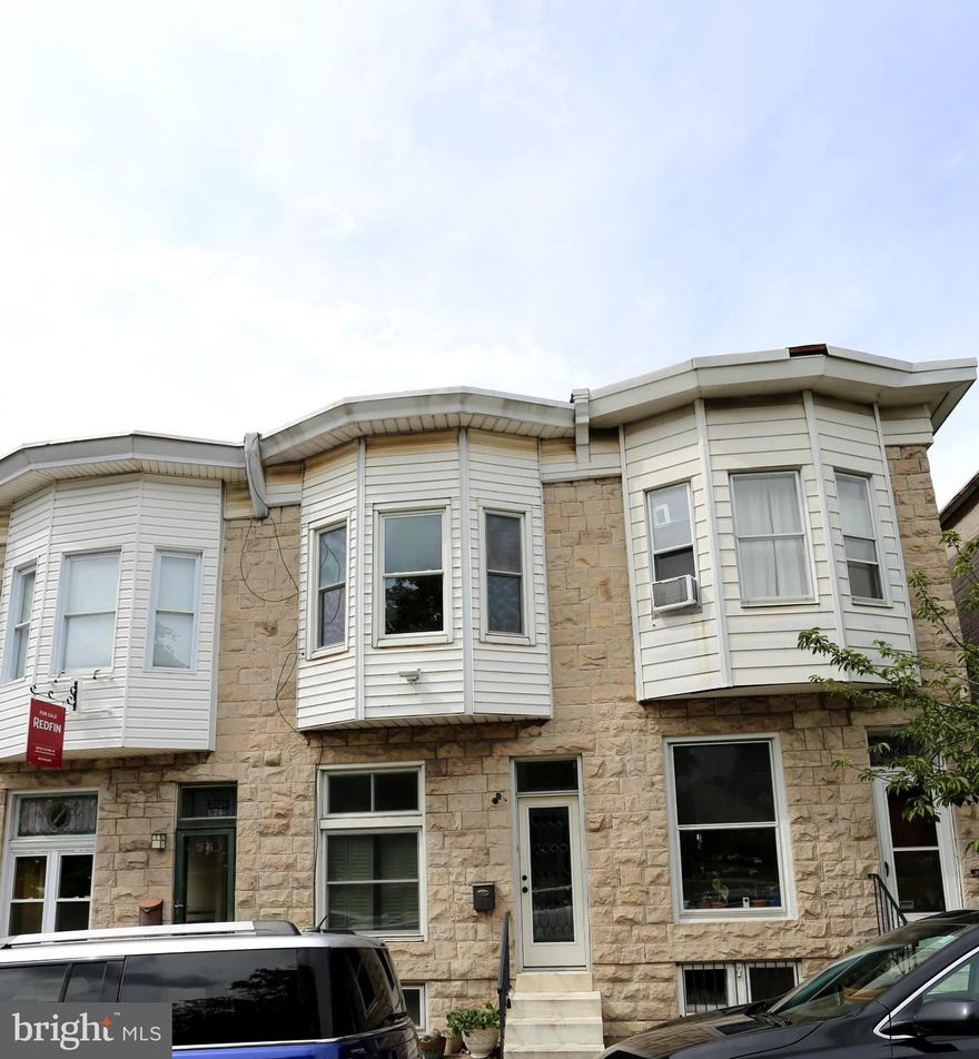 Beautiful park front row home with a wonderful blend of historic charm and modern updates.  This home offers two generous rooms upstairs, and a bonus office room with glass doors and a full bath.The main level has large living room, half bath, dining area and a wonderful kitchen with kitchen island that leads out to rear deck and parking pad!  The basement offers the front area finished that could be used as a bedroom, exercise room, hobby room etc.. there is a full bath downstairs  too.   Showings by appt only during this covid cautious time.