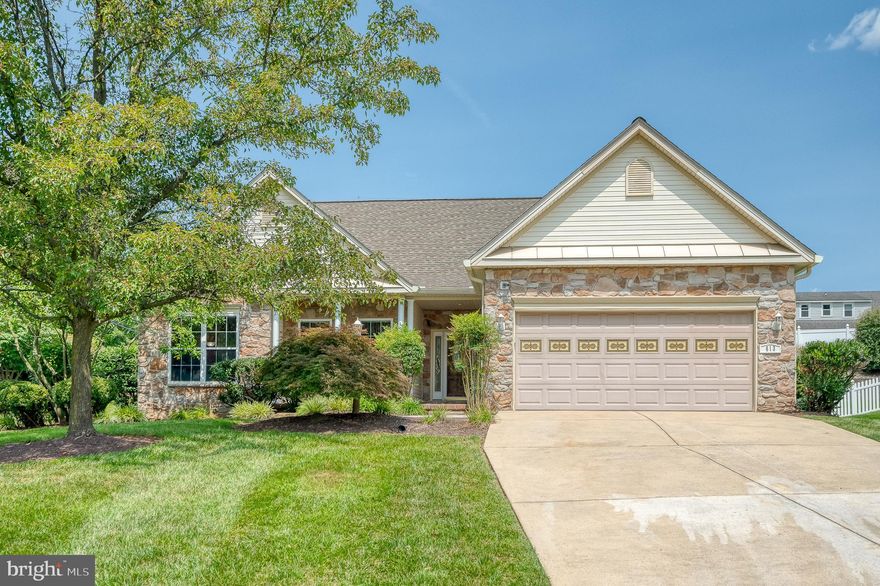 This stone rancher is situated on a corner lot in a quiet Bel Air neighborhood. A covered front porch leads you into a foyer with hardwood floors that is open to an expansive living room with brand new carpet, cathedral ceiling and gas fireplace with stone surround. The eat-in kitchen has stainless steel appliances and plenty of cabinet space. It opens to the dining room with bay window and tray ceiling. The laundry is tucked away in a separate room just steps away. The primary bedroom has a cathedral ceiling, sitting room, walk-in closet and primary bathroom with double sink, soaking tub and separate shower. There are two additional bedrooms and another hall bathroom to complete the main level. The lower level is also complete with a huge rec room, full bathroom, plenty of storage and exit to the rear yard. Outside, there is a large patio and landscaping. The two-car garage provides off-street parking and storage.
