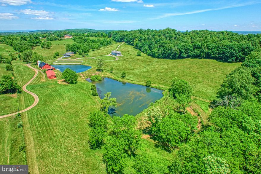 Welcome to Trinity Farm, perfectly situated between Leesburg and Waterford! Nestled in the heart of historic Beacon Hill, outside the confines of an HOA, lies a truly remarkable estate featuring two meticulously renovated 5-bedroom homes. Each residence offers a unique blend of modern luxury and timeless charm, ideal for a private retreat or welcoming guests. Set on nearly thirty sprawling acres, this estate boasts two ponds, rolling fields, and a historic bank barn complex. The 5-bedroom Manor House, spanning almost 4,000 square feet, exudes luxury and pastoral elegance with its open-concept main floor, wrap-around porches, and private owner's deck. The historic stone farmhouse, just under 3,000 square feet, includes a first-floor suite with a private kitchen and entrance. The grounds are a paradise for nature enthusiasts, featuring two ponds stocked with largemouth bass and bluegill, a private island, a spring-fed creek, and a personal soccer arena for friendly competitions. Additional outbuildings, including a bank barn and hay barn, offer versatile support for various uses. For those seeking an extraordinary lifestyle, this property captures the essence of Loudoun County country living.