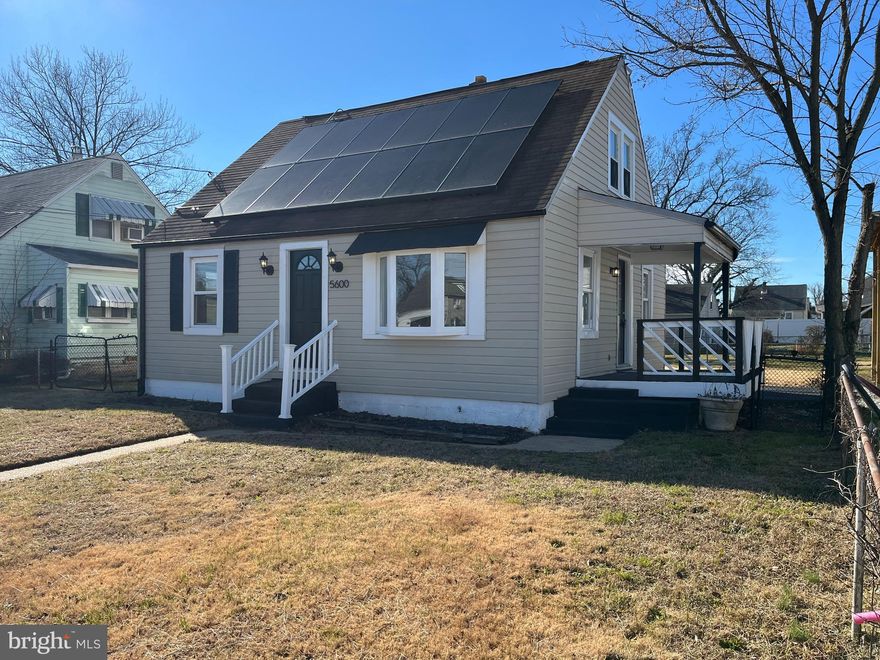 Welcome to 5600 Patrick Henry! This 3 bed, 1 bath cape cod has been fully renovated and is ready for you! Enter into the spacious living room with access to 2 entry level bedrooms, a full bath and kitchen. Walk upstairs and you will find a generous 3rd bedroom that encompasses the whole level.  As you make your way downstairs you are greeted by a partially finished basement, ready for you to make into that perfect entertaining space. This home features owned solar panels, a fully fenced lot, and a storage shed for those landscaping  and storage needs. Come and see it before its gone!