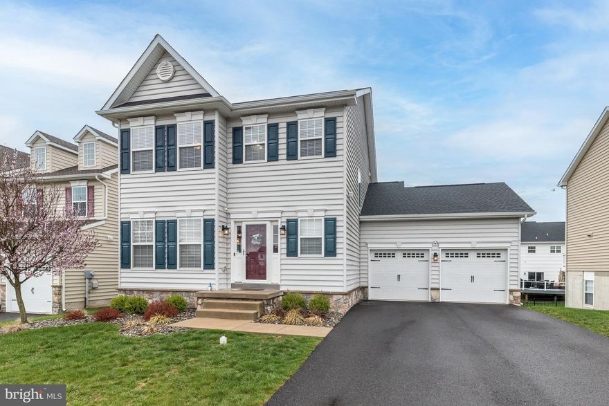 Welcome to the sought-after community of Northgate, where this beautiful Colonial offers 3 bedrooms, 2 1/2 baths, a finished walk-out basement, and a 2-car attached garage—all within the Upper Perkiomen School District. An open, circular floorplan starts in the foyer where luxury vinyl flooring guides you past the living and dining rooms into the bright kitchen that opens into the family room. The gas fireplace creates a cozy focal point, perfect for gatherings. The sleek kitchen is a dream, featuring white cabinetry, granite countertops, subway tile backsplash, a large center island with seating, and a pantry for extra storage. Just off the family room, step outside to a spacious second-story Trex deck that overlooks the fully fenced backyard—ideal for entertaining. The first floor also includes a handy mudroom and a powder room. Upstairs, the primary suite is a peaceful retreat with an ensuite bath featuring double sinks and a stall shower. Two additional bedrooms with ceiling fans and generous closet space share a full hall bath. Downstairs, the finished basement offers even more room to relax or entertain, along with plenty of storage space. The Northgate community itself has so much to offer—paved trails, a pond, playground, pavilion, plus snow and trash service. It’s a fantastic place to call home—come see it for yourself before it’s gone!