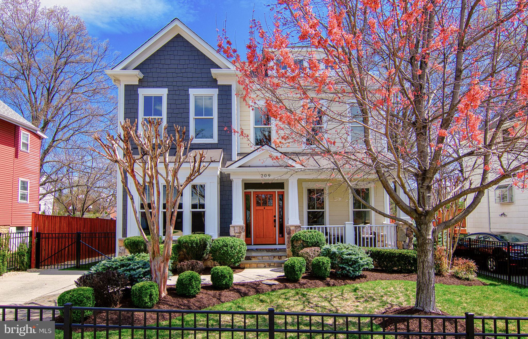 Welcome to 209 N Cleveland Street! This stunning new Craftsman seamlessly blends into the charm of the established Lyon Park neighborhood while offering every modern luxury. Perfectly positioned within walking distance to METRO, retail, dining, and recreation, this home is designed for those who appreciate convenience and sophistication.
From the moment you step inside, rich hardwood floors span all three upper levels, setting the stage for impeccable craftsmanship. The open-concept main level is bathed in natural light, with motorized shades and 3M window film by Solar Eclipse Glass Tinting, Inc. for enhanced comfort and privacy. The gourmet kitchen is a chef’s dream, boasting designer Jenn Air appliances, quartz countertops, and a butler’s walk-through to the elegant dining room, which features a striking tray ceiling. The seamless flow of the main level makes it perfect for entertaining.
Upstairs, the primary suite is a luxurious retreat, complete with a spacious sitting area, a custom walk-in closet, and a spa-like en-suite bath featuring dual vanities, a soaking tub, and an oversized shower with a rain shower head system. The second-level guest baths are adorned with granite countertops, while the basement and kitchen showcase sleek quartz surfaces. Additionally, your convenient second washer/dryer hookup is located on the bedroom level, making laundry for a large family much easier.
The expansive custom basement is a showpiece in itself. It features a full bar, an in-wall speaker system, ample storage space, and a private bedroom with a full bath—ideal for guests or an in-law suite. A professionally installed AV system, controlled by Savant, enhances the entertainment experience.
Outside, the beautifully landscaped and fully fenced yard is maintained by a Rain Bird irrigation system, with SYNLawn Turf (installed in 2024) providing year-round beauty in the backyard and driveway strip. The detached carriage-style garage offers additional storage, while the screened porch and patio, complete with Bose exterior speakers, create the perfect outdoor retreat. A gas line to the BBQ grill makes hosting effortless.
Additional highlights include a State Proline XE water heater (installed in 2023), a PumpSpy sump pump battery backup system, a gas dryer, and regularly serviced Carrier HVAC systems for year-round comfort and efficiency.
Every inch of this home has been meticulously designed with luxury and functionality in mind. Don't miss the opportunity to make this exceptional property yours!