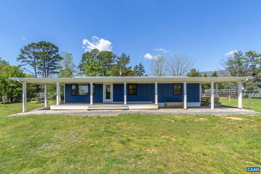 Own a home on a peaceful cul-de-sac bordering the last historic farm in downtown Crozet!  1162 Quick Ln has a total of three bedrooms, three full baths, two separate living spaces with two additional bonus rooms, and plenty of room to breathe!  A short walk to Old Trail & downtown Crozet, this fully renovated, mid-century home offers all of the comforts of a new house, with new plumbing, electrical, appliances, floors, windows, kitchens, baths & roof.  The home includes a vaulted ceiling, open concept kitchen, light-filled rooms & is surrounded by a covered, hardscape patio & thermally-modified ash deck.  In addition to the primary dwelling space (3 bed/2 bath), the finished basement dwelling or in-law suite is complete with its own entrance, kitchen & laundry.