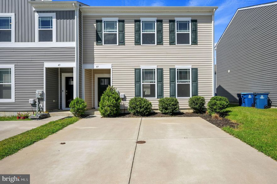 Don’t miss out on this stunning 3-bedroom, 2.5-bath end-unit townhouse located in the highly sought-after Caesar Rodney School District!  Step inside through the covered entryway to discover an open floor plan featuring a spacious dine-in kitchen that flows seamlessly into the dining and living areas—perfect for entertaining. The kitchen boasts a large center island, stainless steel appliances, and a gas range, ideal for any home chef.  Upstairs, you’ll find a conveniently located laundry closet near all three bedrooms. The spacious primary suite includes a walk-in closet and a private bath with dual sinks and a walk-in shower. Two additional bedrooms share the additional full bath.  This move-in-ready home offers both comfort and convenience—and it won’t last long. Schedule your showing today!  Back on the market due to buyer financing falling through.