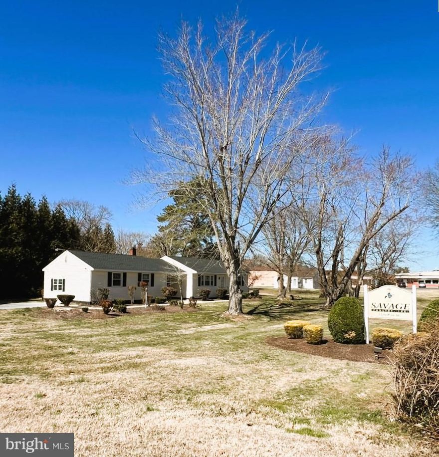 +/- 1,610 SF stand alone office building available for sale in Delmar, MD with frontage directly on US Route 13, offering exceptional visibility and easy access.  Close to other major businesses, restaurants and shopping.  Ample parking available.