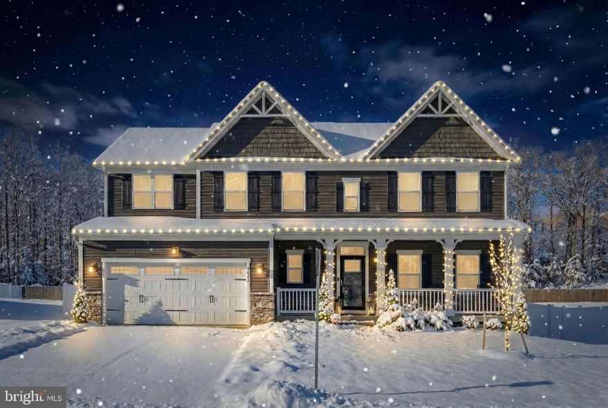 Beautiful like-new home in Woodberry Manor, offering over 4,000 square feet of finished living space, perfectly tucked away on a quiet cul-de-sac. Built in 2024, this impressive home features high ceilings and durable LVP flooring throughout the main living areas, combining style with easy maintenance.  The main level boasts an open and airy layout, including a convenient main-level suite and a spacious gourmet kitchen complete with a tile backsplash, oversized center island, stainless steel appliances, wall oven, and gas range—ideal for both everyday living and entertaining.  Upstairs, you’ll find four generously sized bedrooms, a versatile recreation room, and a well-appointed laundry room with tile flooring. The upper-level primary suite is a true retreat, featuring a large walk-in closet and a beautifully designed bathroom with tile flooring, dual vanities, a walk-in shower with dual shower heads and bench seating, and a separate water closet.  The fully finished basement expands your living space with a large recreation room, a full bathroom, and walk-up access to the backyard.  Outdoor living is just as inviting, with a charming front porch and a screened-in rear patio featuring recessed lighting and a large ceiling fan—perfect for relaxing or entertaining. The flat backyard is fully enclosed with a six-foot vinyl privacy fence and includes a new shed for additional storage. Additional highlights include a two-car garage with interior access and a prime location within Woodberry Manor.