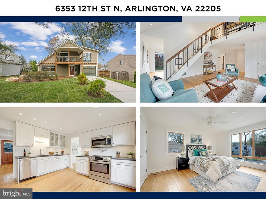 Welcome to this exceptional contemporary home, perfectly integrating style, function, and a prime location—only 0.5 miles from East Falls Church Metro and set within a top-rated school district. Boasting over $160,000 in premium upgrades, this residence is the epitome of move-in ready. Inside, you'll find soaring ceilings, expansive windows, and gleaming hardwood floors across an open layout bathed in natural light. The living room impresses with a vaulted ceiling and a sleek floating staircase, serving as a stunning architectural highlight.

The chef's kitchen features white soft-close cabinets with glass displays, stainless steel appliances, a deluxe electric oven with a gas stove, a pot filler, and chic finishes, all overlooking a lush backyard. Adjacent is a spacious pantry/mudroom for added convenience. The main level is completed by a formal dining room and an elegant half bath.

Upstairs, a versatile loft offers a peaceful home office or lounge area, with access to a private balcony—perfect for morning coffee. The layout includes three light-filled bedrooms and two updated bathrooms. The primary suite is a sanctuary with a spa-like en-suite bathroom, featuring black tile, a frameless glass shower, and high-tech comforts like a Toto toilet (with seat warmer and bidet), and a Panasonic whisper fan with a humidity sensor.

This home is extremely energy-efficient, with high-quality spray foam insulation ensuring superior temperature regulation and comfort. The result? Combined gas and electric utility costs average only $140 per month. Additionally, radiant floors on the second level provide an extra layer of warmth in cooler months, a rarely found feature that enhances comfort.

Constructed with high-quality materials uncommon at this price point, the home boasts thicker-than-normal walls, upgraded interior doors for a solid feel and quiet operation, humidity sensors in bathrooms, high-end Andersen 400 casement windows, and random-width quarter-sawn oak floors. These thoughtful details contribute to the home's overall durability, efficiency, and aesthetic appeal.

The home includes an attached garage with interior access, new Hardie Board siding, a balcony, Nest thermostats, and a meticulously designed backyard ideal for relaxation or play. Situated in a top-rated school pyramid (according to GreatSchools), this property feeds into Cardinal Elementary (7/10), Swanson Middle (6/10), and Yorktown High School (9/10).

Nearby amenities include all the benefits of downtown Falls Church City as well as the East Falls Church Metro (0.5 miles), Benjamin Banneker Dog Park (0.3 miles), Madison Manor Park (0.3 miles), Westover (and its weekend farmers market) (under 1 mile), Whole Foods (1.5 miles), Ballston (3 miles), Tysons Corner (5.5 miles), Mosaic District (5 miles), Reagan National Airport (9.2 miles), Washington, D.C. (7 miles), and easy access to Rte. 66, 50, and 495. Outdoor enthusiasts will love Arlington’s nationally ranked park system, with easy access to parks, trails, and the W&OD Trail, which stretches from Shirlington to Purcellville.

This home is a contemporary masterpiece not to be missed. Schedule your showing today! OFFER DEADLINE 4/8 AT 5PM