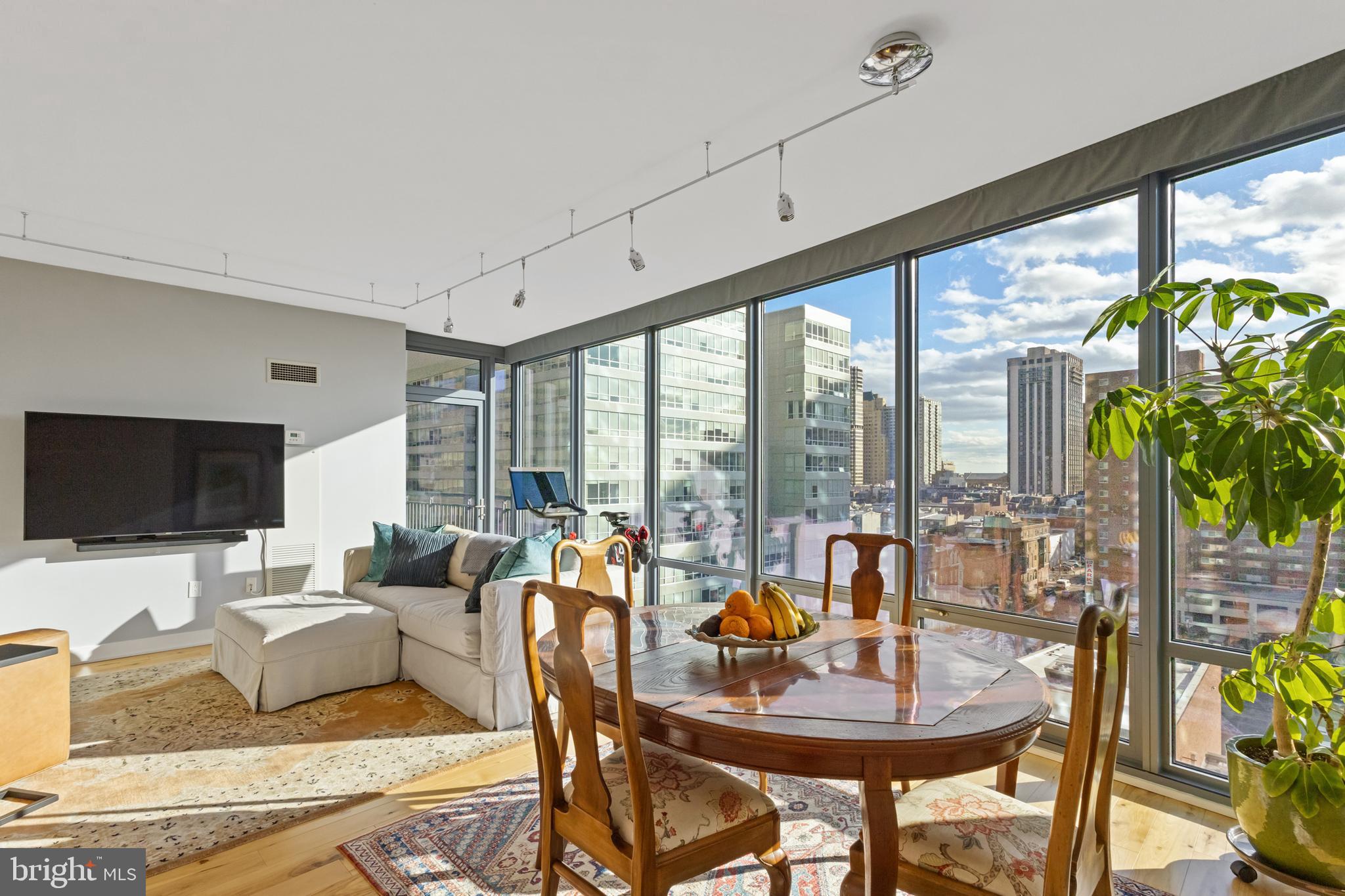Welcome to Unit 804 at The Murano, a stunning one-bedroom, one-bath condo in one of Philadelphia’s most sought-after luxury buildings. This completely updated unit features floor-to-ceiling windows that flood the space with natural light and offer breathtaking views, not to mention the private balcony, providing a peaceful retreat in the heart of the city. The open-concept living area flows seamlessly into a sleek, updated modern kitchen, equipped with brand-new cabinetry, high-end stainless steel appliances, quartz countertops, and a spacious island—perfect for entertaining.
The large bedroom also includes a custom walk-in closet. The fully renovated bathroom boasts contemporary finishes, a large vanity, and an elegant soaking tub with a separate glass-enclosed shower. Newly updated hardwood flooring throughout enhances the modern aesthetic.
Residents of The Murano enjoy five-star amenities, including a 24-hour concierge, fitness center, indoor heated pool, sundeck, and private garage parking. Situated in the vibrant Logan Square neighborhood, you’re just steps from Rittenhouse Square, world-class dining, shopping, and cultural attractions.
Experience luxury city living at its finest—schedule your showing today!