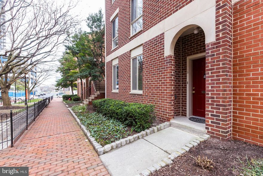 Located on a quiet street in the heart of Baltimore, this contemporary 2 bed / 2 bath townhome has a lot to offer.  Open floor plan with new granite kitchen counters, cabinets, and appliances. Master bedroom with large closets and ensuite master bath.  Renovated bathrooms, with quartz countertops. The front door opens to a courtyard with no drive through traffic. The carpet is about a year old and was just cleaned. Off Street parking in secured lot.  A short walk to M&T Bank Stadium, Camden Yards, Light Rail, MARC Train, Aquarium, museums, Inner Harbor, restaurants, and shopping.