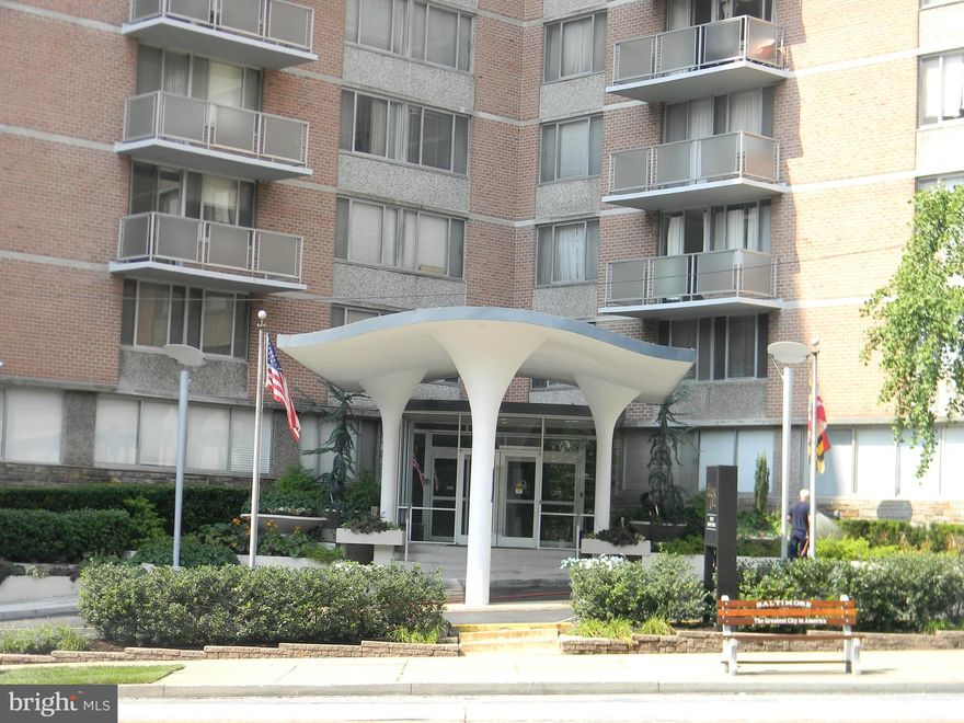 Investor's dream.  Next to John's Hopkins Univ., blocks away from MedStar Union Memorial Hosp. 1.5 miles from Loyola Univ. & 2.0 miles from Notre Dame Univ..Great rental income.  As of this year the rental income. Lease signed for next year. $2100/mo. Condo fees includes utilities, 24 hour security, pool, gym. Laundry room facilities in building. Selling 1001 & 1002. Buy all 3 as package and save.