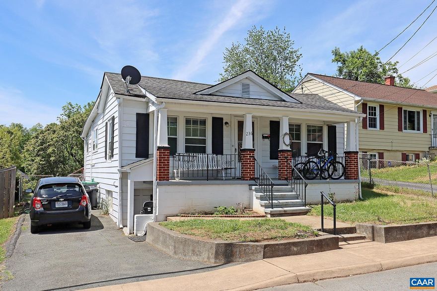 Move-in Ready! This cat-friendly 3 bedroom, 1 bath downtown home sits on a large .23 acre lot and is convenient to shopping, dining, entertainment, and the University of Virginia. Just a short drive from 5th St Station, I-64 access, plus outdoor recreation at Biscuit Run Park and Saunders Monticello Trail. You can also find public transportation just steps away.  The 1,165 sqft home offers a welcoming front porch, hardwood and vinyl floors, a sunlit living room, and an eat-in kitchen. A laundry area includes a full-size washer and dryer. Three bedrooms offer closet space and share a full bathroom. Enjoy the expansive, nearly level fenced yard and patio space.  Rent includes: lawn care. Occupancy is limited to no more than 3 unrelated individuals. One cat is allowed with a non-refundable $250 pet fee, plus a monthly $25 pet rent. No dogs allowed. A 3D tour is available for viewing.
