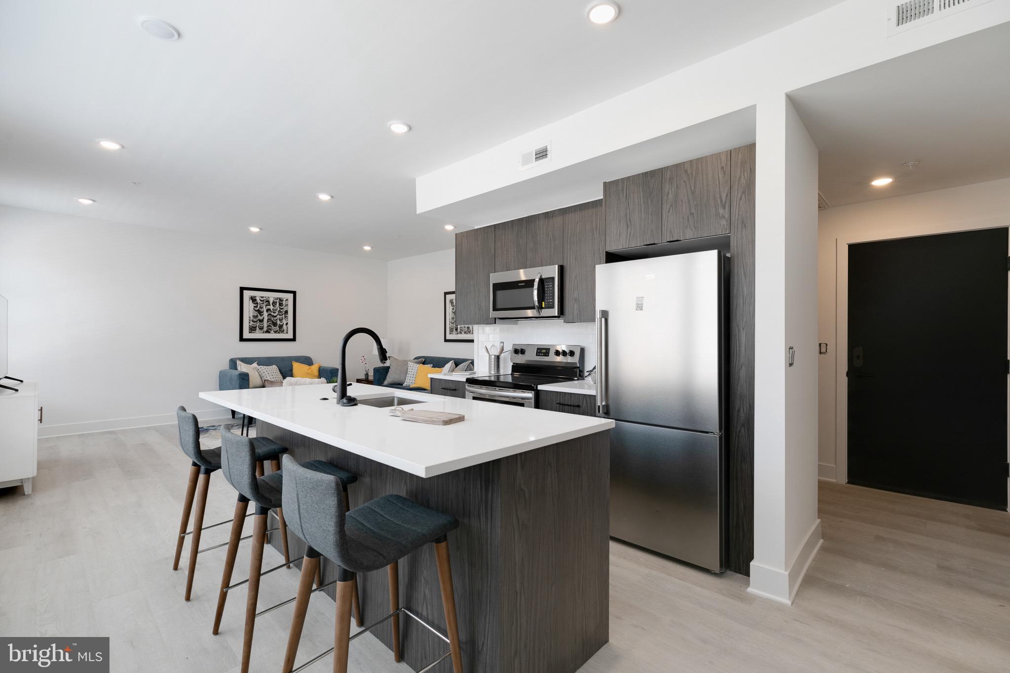 Welcome to Brand New Richmond St Luxury Condos. Each unit is equipped with large beautiful islands, and large coat closet. These sophisticated apartments with a modern influence sit on a quiet street with access to the subway and major highways. Presented by a handsome red brick exterior and gorgeous, airy interiors, you can now live in a touch of elegance at a very affordable price. The building has been sound proofed between floors for comfort. Fantastic area for short walks to public transportation and great eats. Near all major modes of public transportation for extended travel throughout the city. In addition, we’re located just a few blocks from Girard Avenue and York St, offering easy access to the Expressway, making commuting to Center City, University City, Art Museum, Northern Liberties, and South Philly. These apartments boast spacious nine foot tall ceilings, modern black frame energy efficient windows, led recessed lighting, and wide-plank premium grade vinyl hardwood flooring throughout. Change your life for the better in this amazing 1 bedroom 1 bathroom!
ONLY PAY SECURITY DEPOSIT AND FIRST MONTHS RENT TO MOVE IN! (offer expires soon)
LATCH REMOTE ACCESS TO THE BUILDING! (open doors with your phone, smart watch, key card, and touchpad)
PARKING IS AVAILABLE FOR $150 A MONTH! DEDICATED SPOT FOR ELECTRICAL CARS!
TENANT RESPONSIBLE FOR ELECTRIC AT $35/MONTH ON TOP OF RENT!
ELEVATOR IN BUILDING!
VIDEO OF ACTUAL UNIT AVAILABLE UPON REQUEST