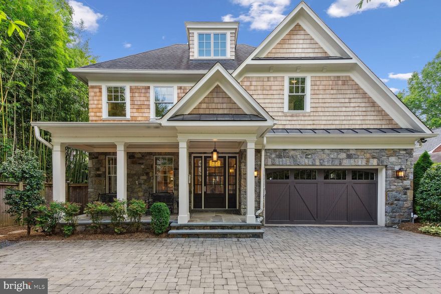 Welcome to this stunning custom-built craftsman home in the heart of Battery Park, offering a rare blend of modern luxury and timeless elegance. Located on prestigious Glenbrook Rd just  a short stroll from the vibrant Bethesda shops, restaurants, and less than a mile from the Metro, this 6-bedroom, 6.5-bath masterpiece was crafted in 2015 by award winning GBI Corp.  Rare double lot boasting 10,100 sq. ft!!

 This property exudes charm and sophistication, with its striking blend of stone, shake shingle, and HardiPlank exterior. Step inside to discover a bright and airy open-concept living space, featuring a gourmet kitchen with sleek marble countertops, top-tier appliances, and the convenience of double dishwashers.

Effortless living is elevated with an elevator connecting all four floors, radiant heated flooring for ultimate comfort, and a luxurious primary suite that boasts a spa-inspired bath with a deep soaking tub and separate rainfall shower. Whether entertaining in the state-of-the-art home theatre or relaxing on the expansive porch with retractable motorized screens, every detail in this home has been meticulously designed for both relaxation and entertainment.

The home’s thoughtful layout also includes a coveted entry-level two-car garage, rare in this sought-after community, and is complemented by serene, manicured Japanese-inspired landscaping, providing a peaceful oasis just steps from the energy of Bethesda.

Nestled on a quiet, private drive, this home offers the perfect combination of seclusion and convenience. Battery Park is known for its close-knit community and offers access to its own clubhouse, playground, basketball court, and two tennis courts. Don’t miss the chance to own this exceptional home where luxury, comfort, and location meet.