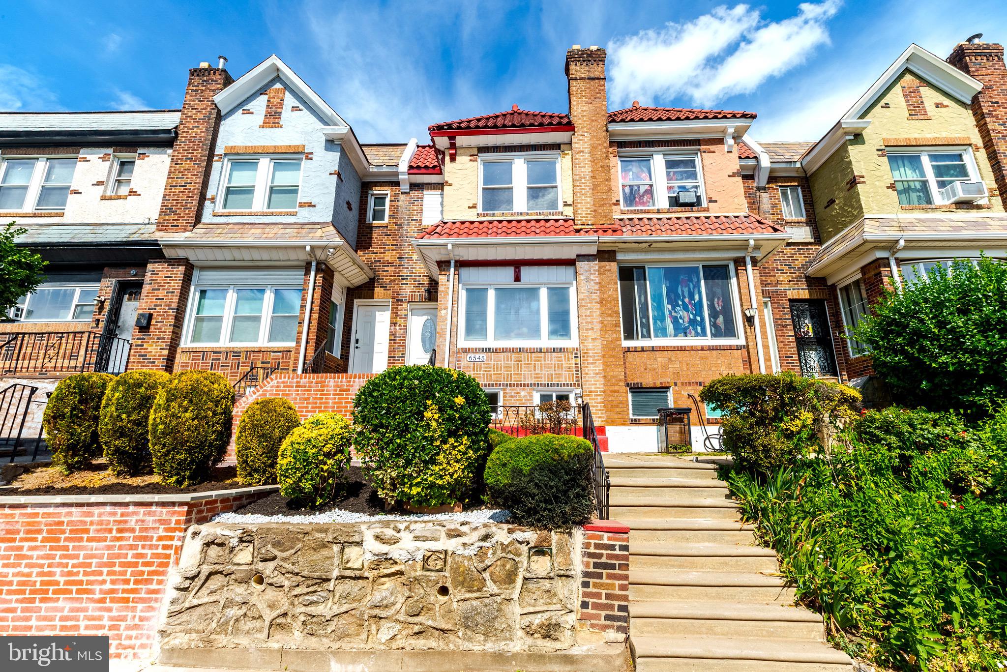 Fall is in the Air! Time for fresh beginnings! You deserve it. Come check out 6545 Cutler quietly tucked away on a tree lined street just a block away from Broad Street. Easy access to public transportation and all major routes. 5 minutes away from suburban amenities but moments away from City excitement. As you look up at your new home, you will see a totally renovated brick townhome with a landscaped front yard and small patio. New energy efficient windows. New high efficiency Heating and Central Air Conditioning to keep you toasty warm or comfortably cool. New bedrooms with plenty of storage. New Kitchen featuring quartz counter tops, smoky glazed back splash and new appliances. Three yes three new FULL bathrooms adorned with tile and upgraded fixtures. New hardwood floors compliment a fireplace and marbled tiled floor-to-wall mantle. The icing on the cake is the full additional living space in the finished basement. This lower level can be used as a separate apartment (full bathroom/bedroom/and living space), or can be used as an in-law suite, or repurposed as a work from home studio. The options are endless. The back deck overlooks a community garden and offers a tranquil vibe, blending modern luxury with timeless charm. Hurry and see this masterpiece and Fall in love. You deserve a fresh start.