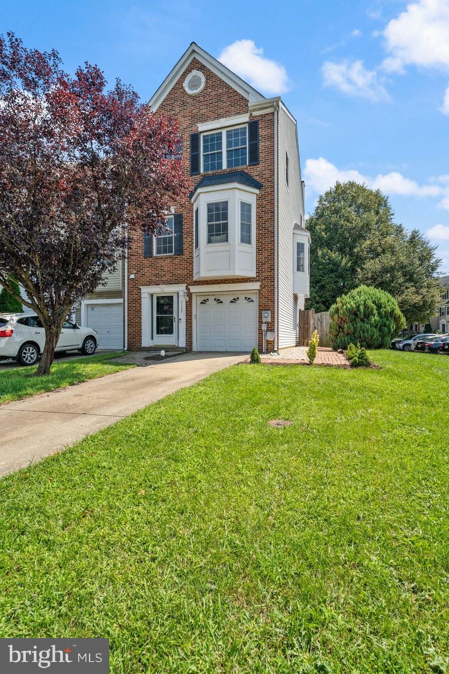 Welcome to this charming end-unit townhouse, conveniently located near major commuter routes, shopping centers, and an array of restaurants, this home offers both comfort and accessibility.

As you approach, you'll appreciate the one-car garage and inviting curb appeal. Step inside to discover a well-maintained interior, where attention to detail shines throughout. The updated kitchen is a true highlight, featuring new cabinets, granite countertops, and stainless steel appliances.

The living level boasts beautiful hardwood floors that add warmth and elegance to the living spaces. Natural light pours into the open floor plan from multiple windows, enhancing the bright and airy ambiance. Upstairs, you'll find spacious bedrooms designed with comfort in mind.

Outside, the fenced rear yard is a private oasis, ideal for relaxation or entertaining. The deck provides a great space for outdoor dining, while the covered patio offers shade and comfort on warm summer days. Whether hosting a barbecue or enjoying a quiet evening, this outdoor area is sure to be a favorite spot.

A newer roof (2019), and new sliding glass doors (2019) ensures peace of mind, knowing that this home has been well cared for. This end-unit townhouse truly has it all—style, convenience, and a prime location.  Community pool, playground and trail around the pond. Don’t miss the opportunity to make it yours!