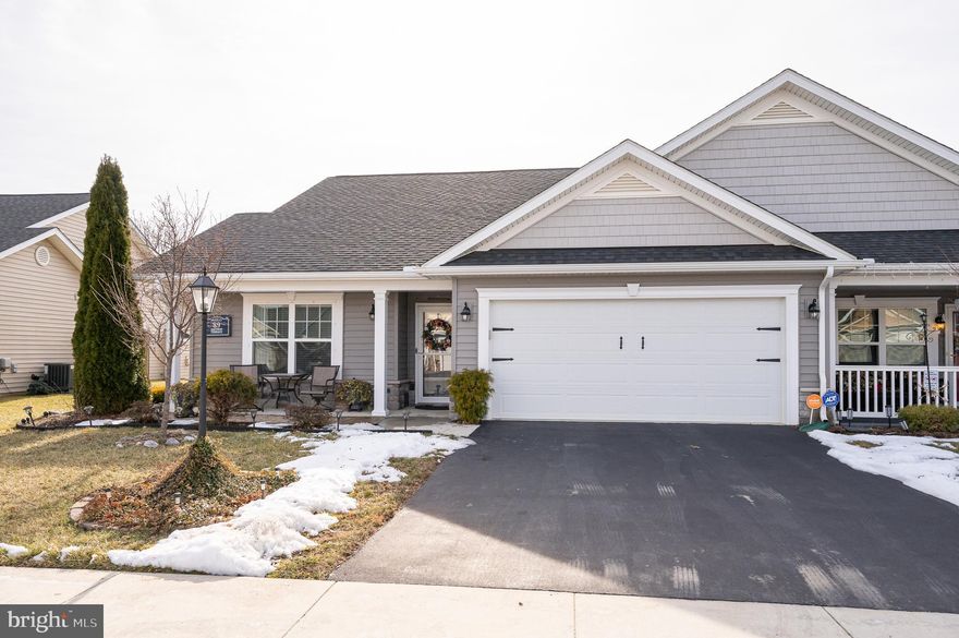 One level immaculate villa in Spring Mills subdivision is waiting for you. This home has only had one owner and has been very well maintained. Bright and clean home will welcome you as you walk in the front door. The floors in the main living area are quality LVP.  The main living area is open, spacious, warm and welcoming. Kitchen granite counters & island give plenty of space for your preparing and cooking needs. It even has an under-sink mini hot water heater. This area is open to the dining area and main living area. The warm propane gas fireplace has blower and remote. Custom blinds on all windows throughout the entire home.  Laundry area is right across from the Primary Suite. The Primary suite is the perfect escape, with tray ceiling spacious walk in closet and walk in shower. On the opposite side of home is the second bedroom and full bathroom with tub/shower combination. Lets step outside to the backyard from the living room. Immediately you will step into the screened room where you can sit and relax with a beverage and look into your large fenced backyard (two gates for entry) and patio. This owner has placed Garden trellises for climbing clematis flowers and planted beautiful flowering perennials that bloom at different points of the growing season. This could be your new home with convenient location to doctors, shopping and I81.